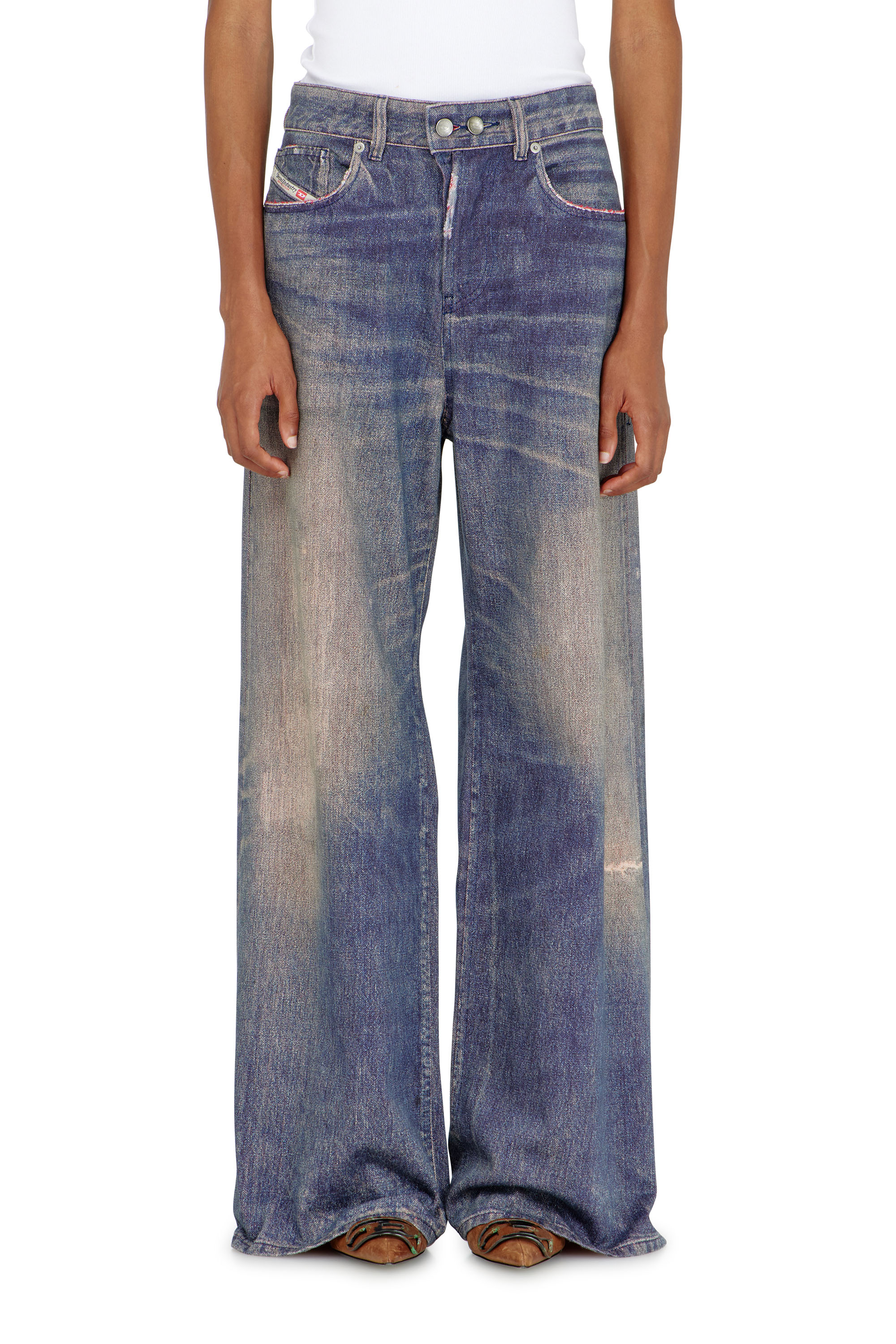 Diesel - Relaxed Jeans 1996 D-Sire 09P95 Mujer, Azul Oscuro - 4
