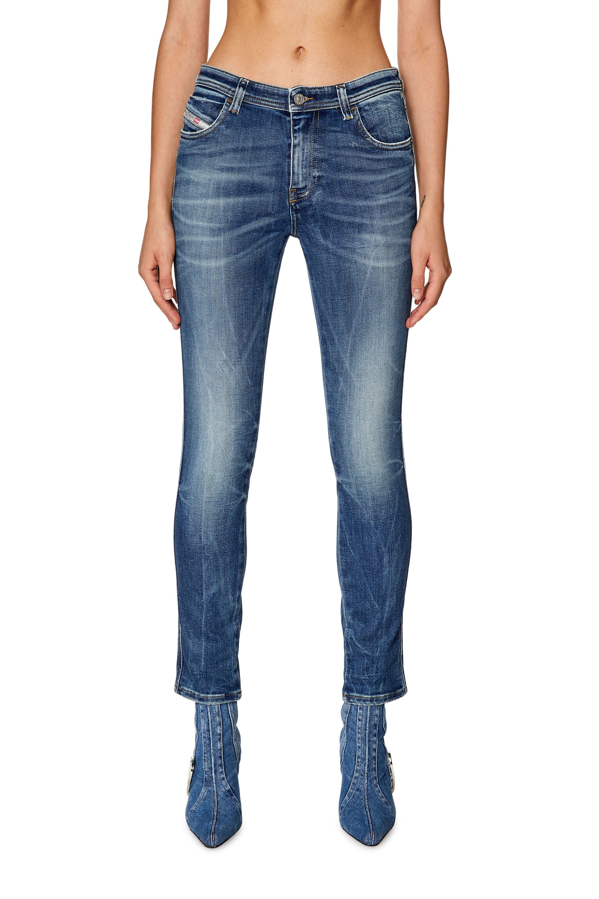 Diesel - Skinny Jeans 2015 Babhila 09G30, Azul medio - Image 1