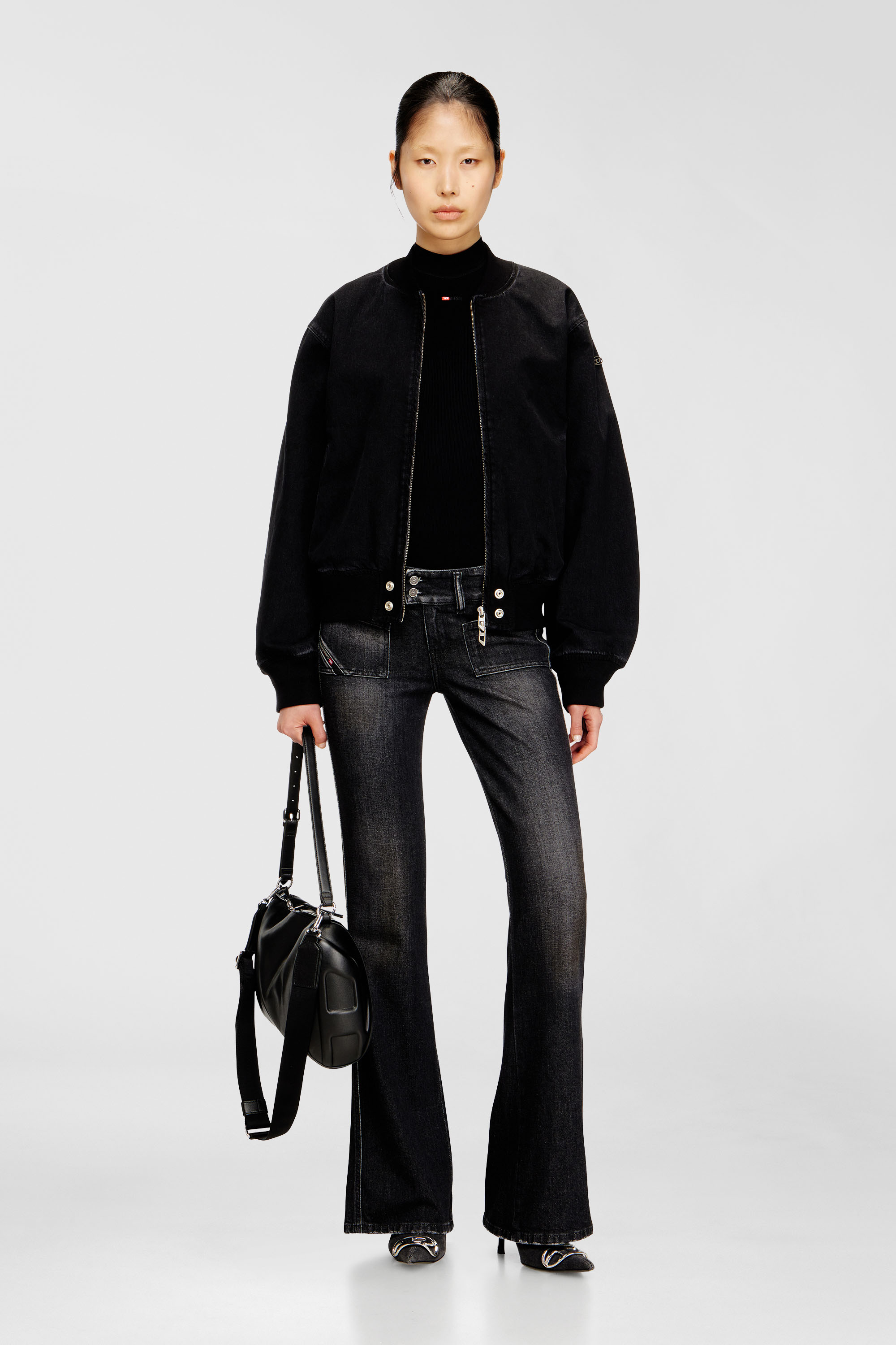 Diesel - D-GUZ, Chaqueta bomber en denim Unisex in Negro - 2
