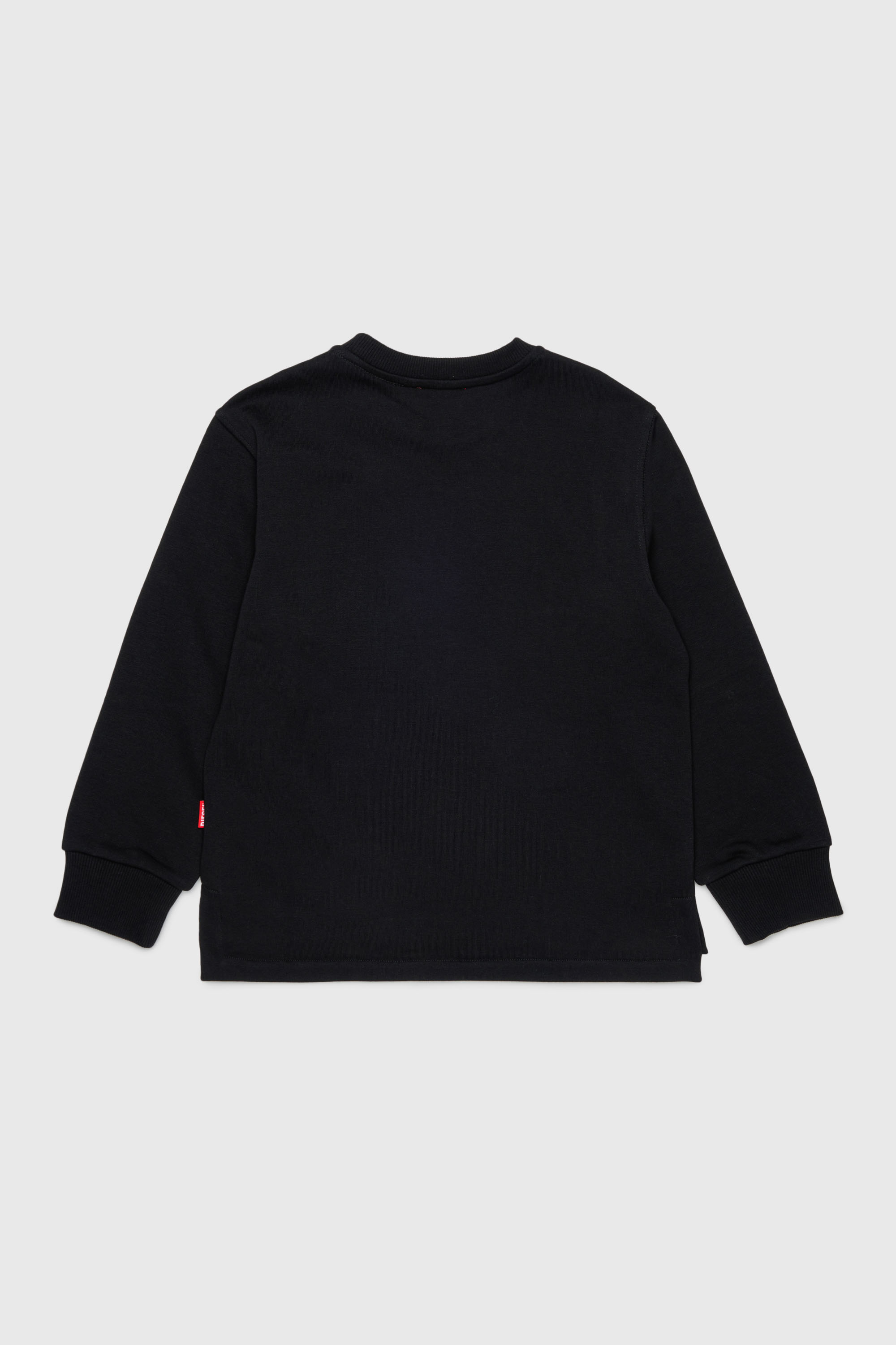 Diesel - SRES OVER, Sudadera cut-off con estampado de logo Hombre in Negro - 2