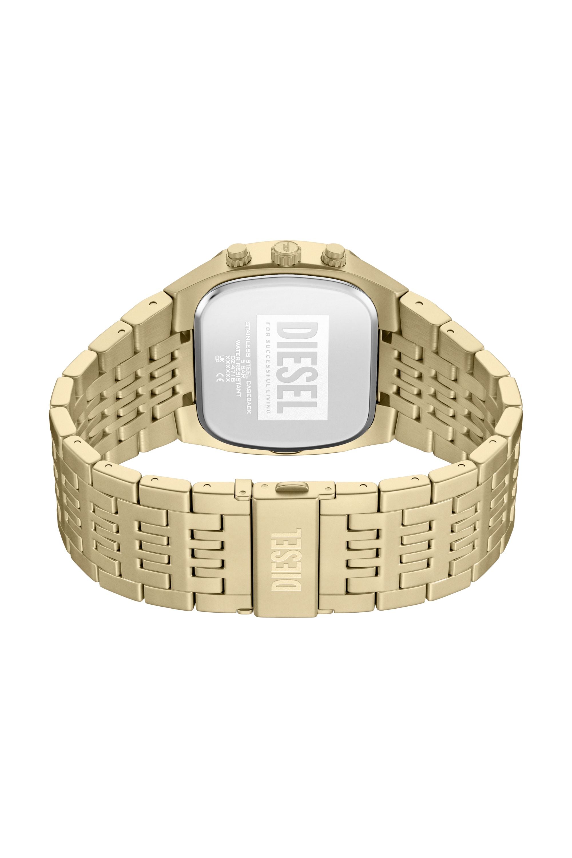Diesel - DZ4718 WATCH, Reloj Spiked Cushion de acero inoxidable tono dorado Hombre in Dorado - 4