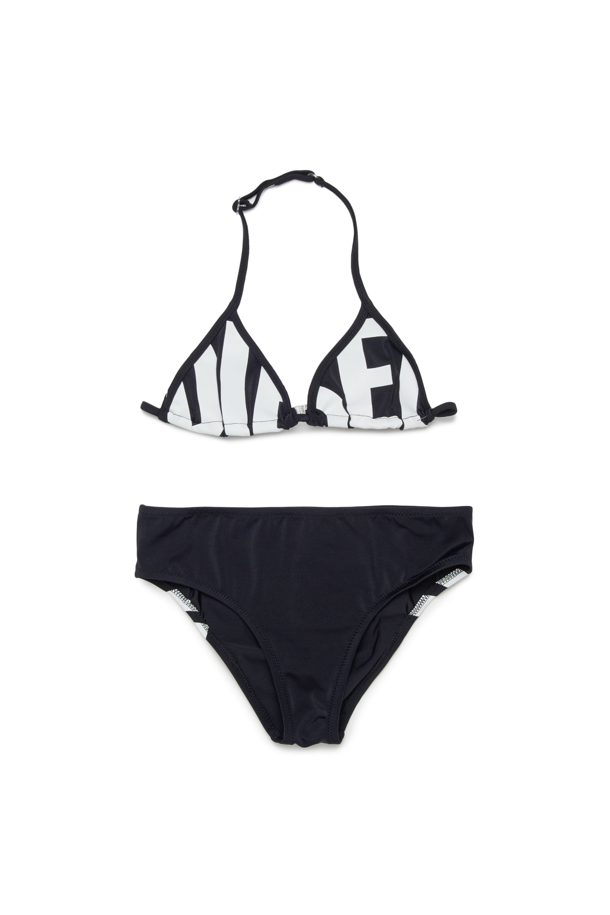 Diesel - MIDDY, Bikini en color liso con maxi logo Mujer in Negro - 1