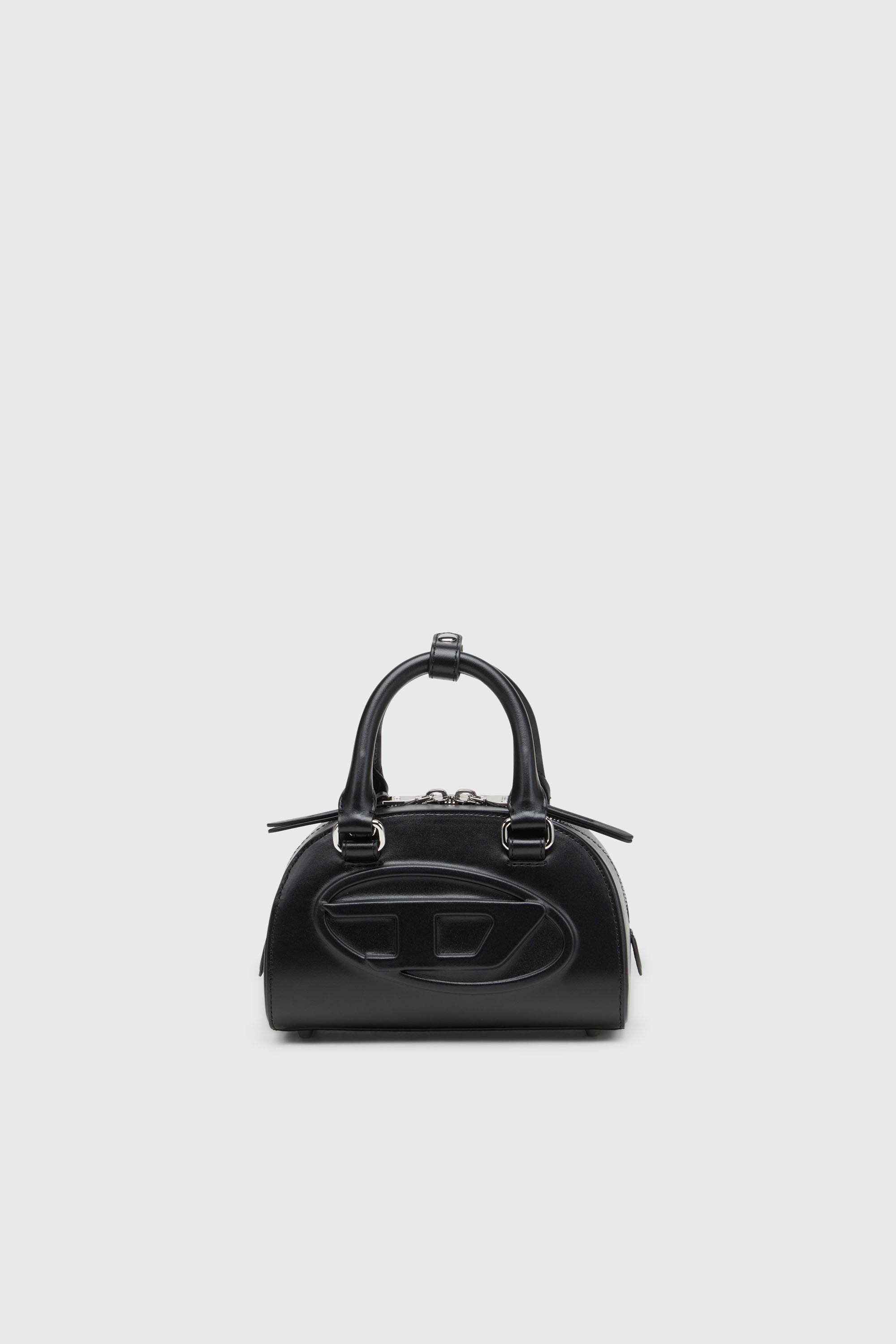 Diesel - 1DR DOME CROSSBODY, 1DR Dome - Mini bolso de cuero peque&ntilde;o tipo bowling Mujer in Negro - 1