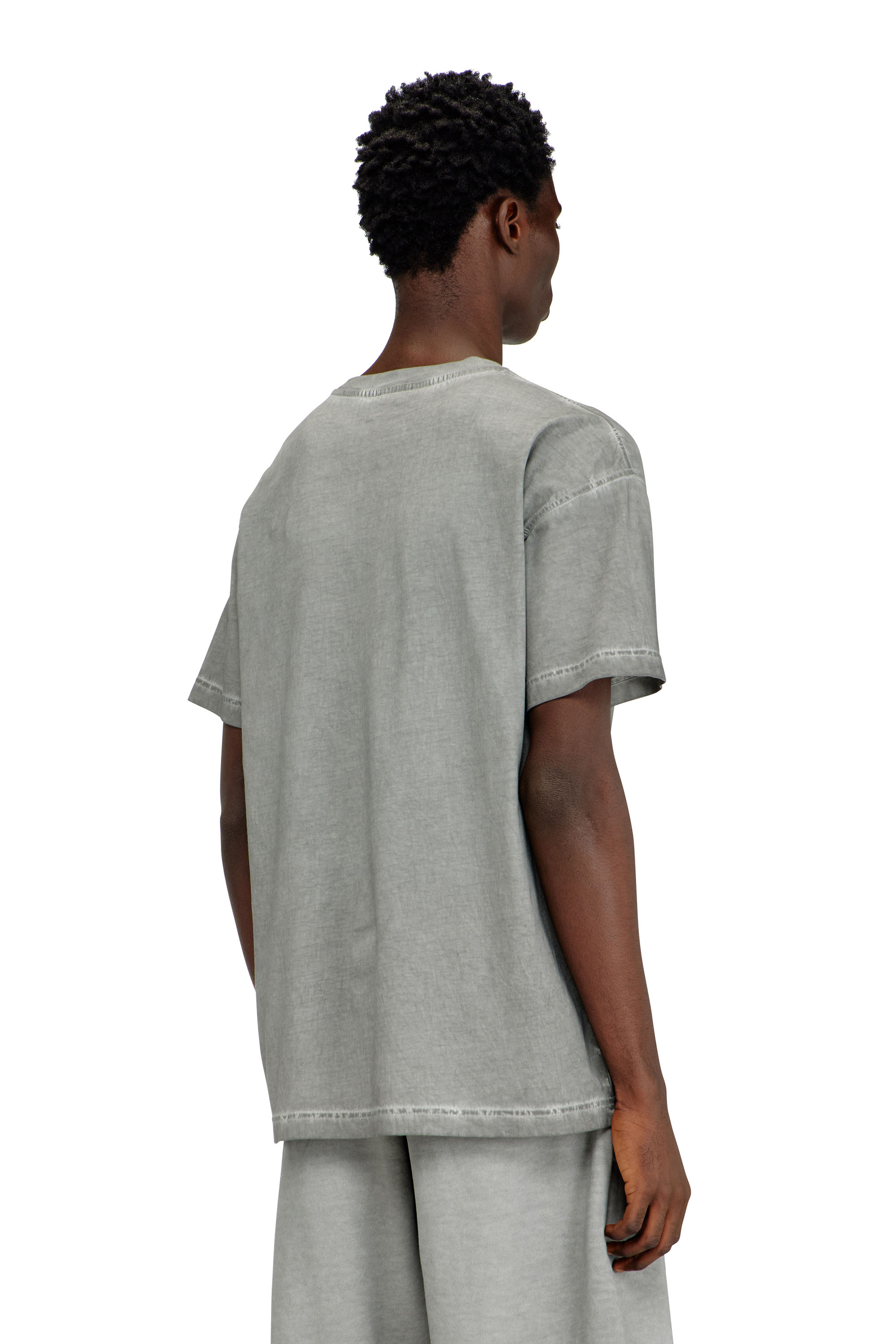 Diesel - T-NORM-T7, Camiseta de cuello redondo de algod&oacute;n con estampado Hombre in Gris - 4