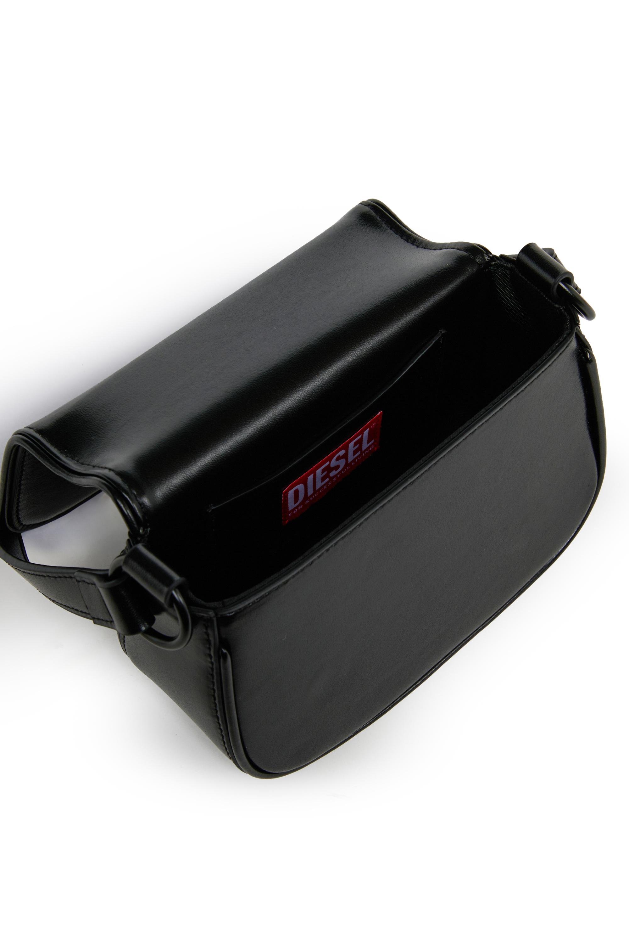 Diesel - WIRT, WIRT - Bolso bandolera con logo Oval D repujado Mujer in Negro - 4