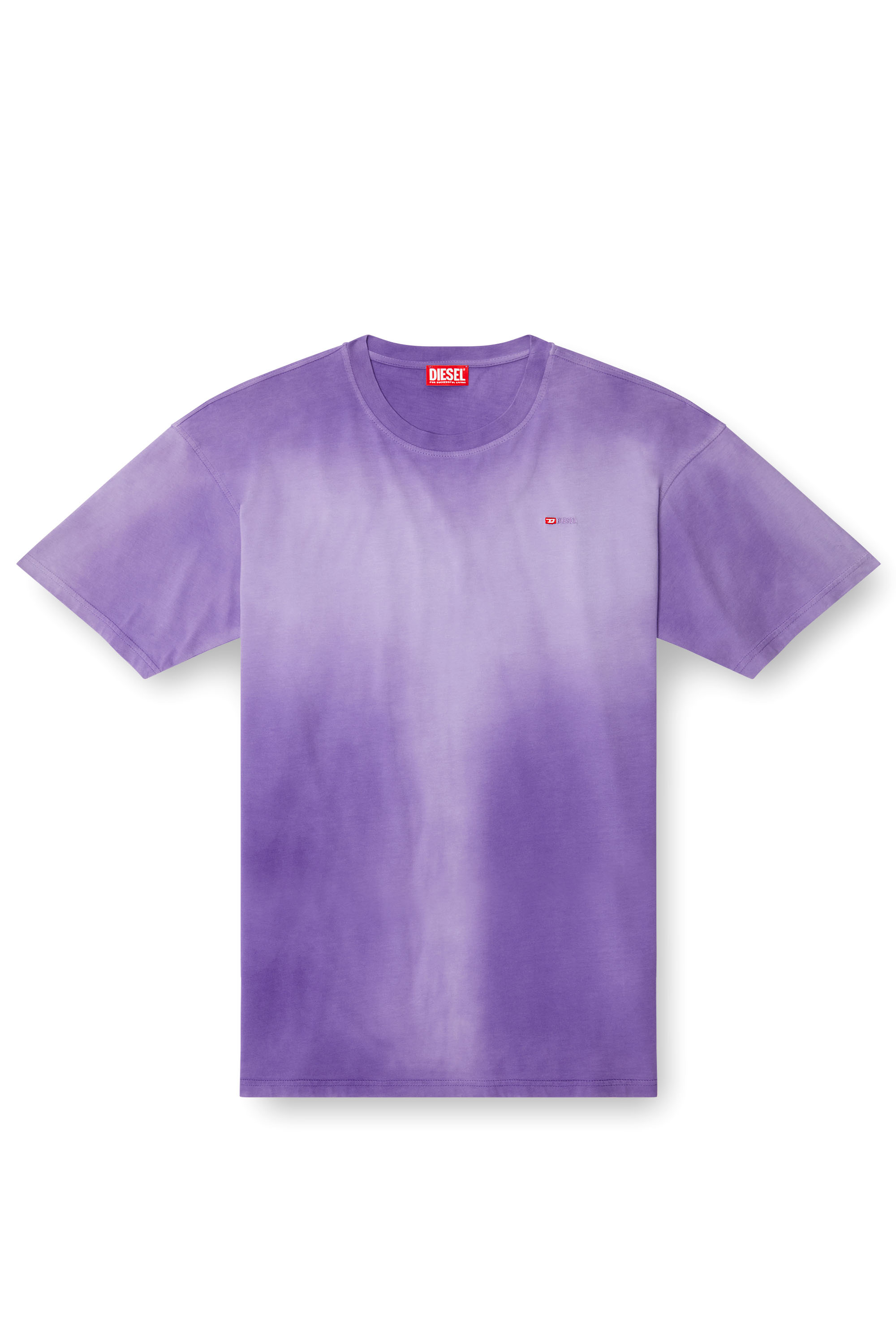 Diesel - T-BOXT-R27, Camiseta desteñida con bordado de micro logotipo Hombre in Morado - 3