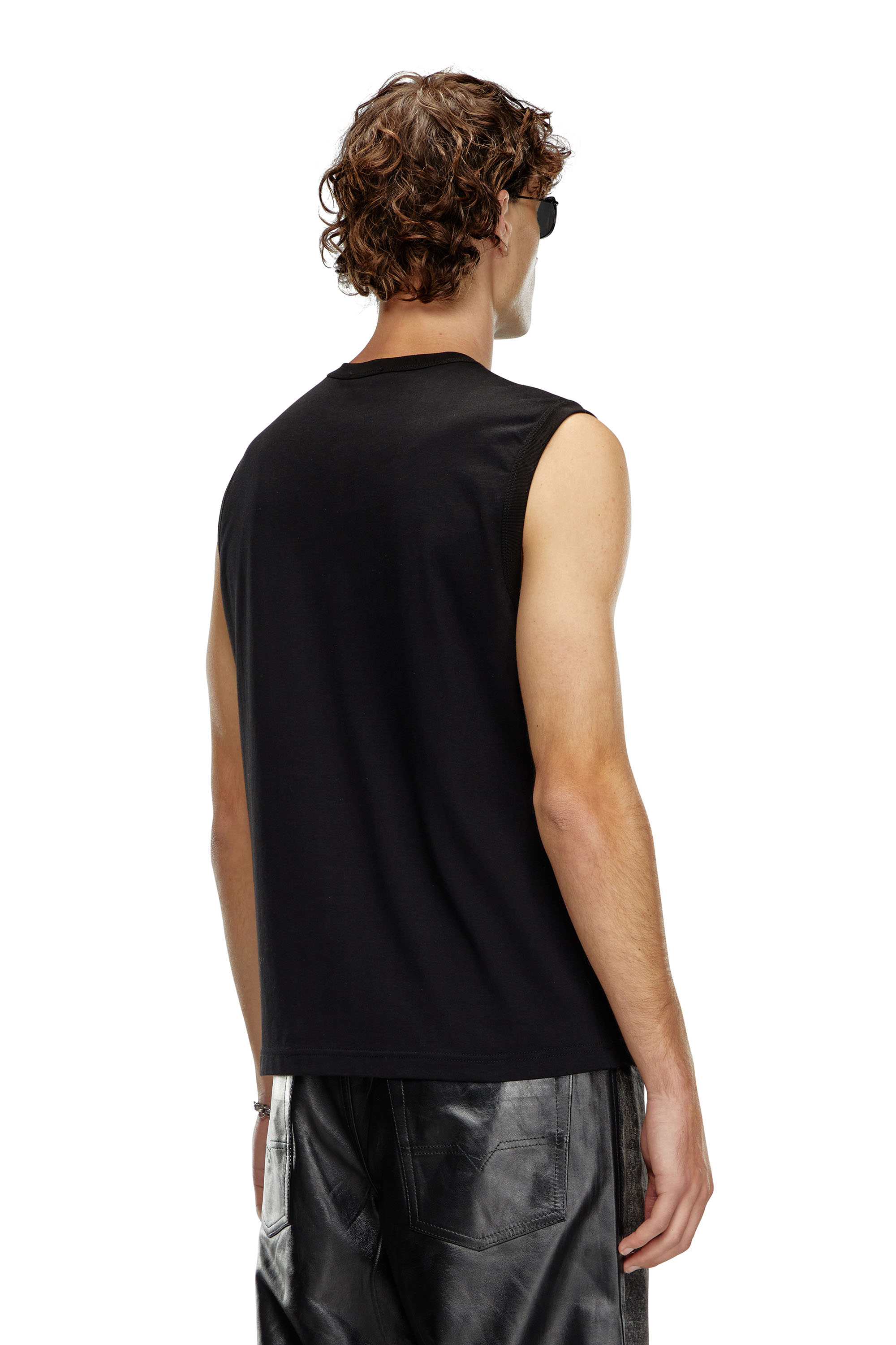 Diesel - T-BISCO-OD, Hombre Camiseta sin mangas con Oval D moldeado por inyección in Negro - Image 4