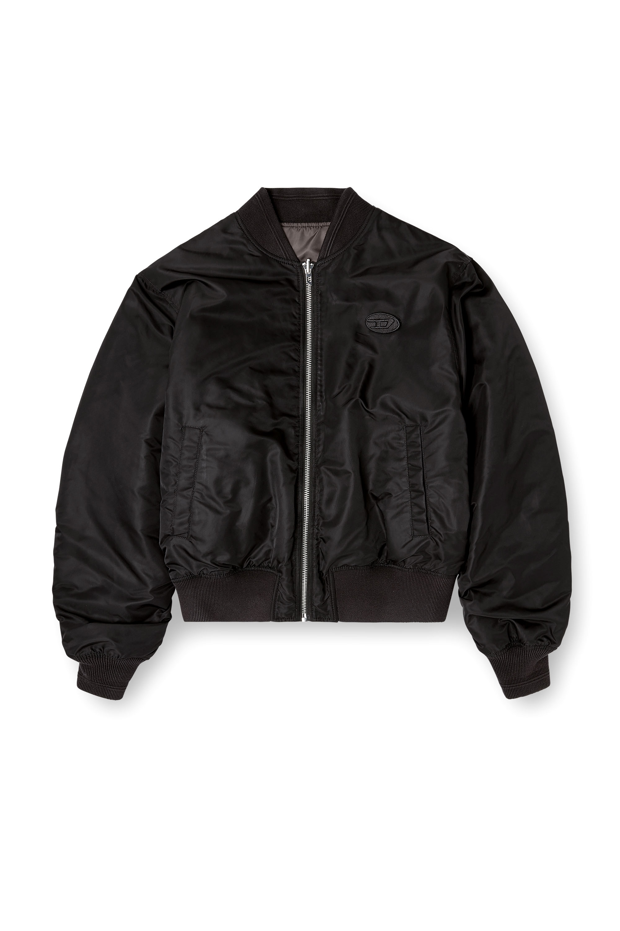 Diesel - W-TYPE-D1, Chaqueta bomber acolchada con bordado Oval D Hombre in Negro - 3