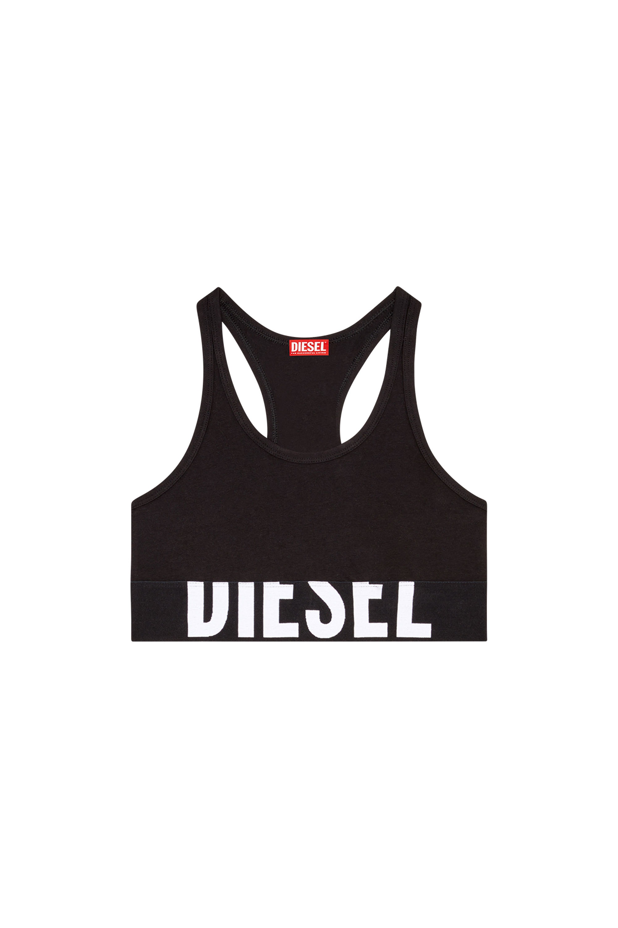 Diesel - UFSB-COTTON-RACE-BRALETTE-XL, Mujer Bralette con logotipo recortado in Negro - Image 4