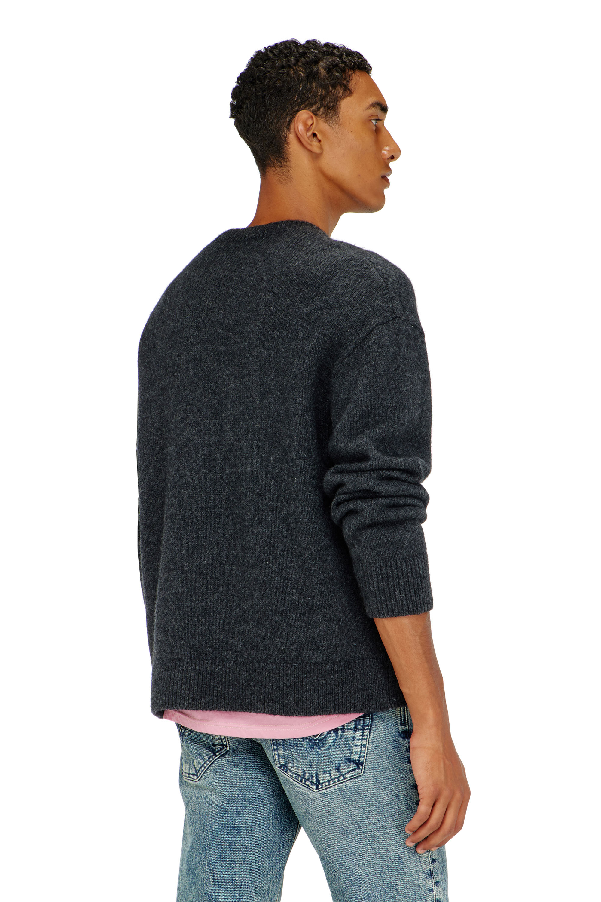 Diesel - K-AREESO, Jersey de mezcla de lana y alpaca Hombre in Negro - 4