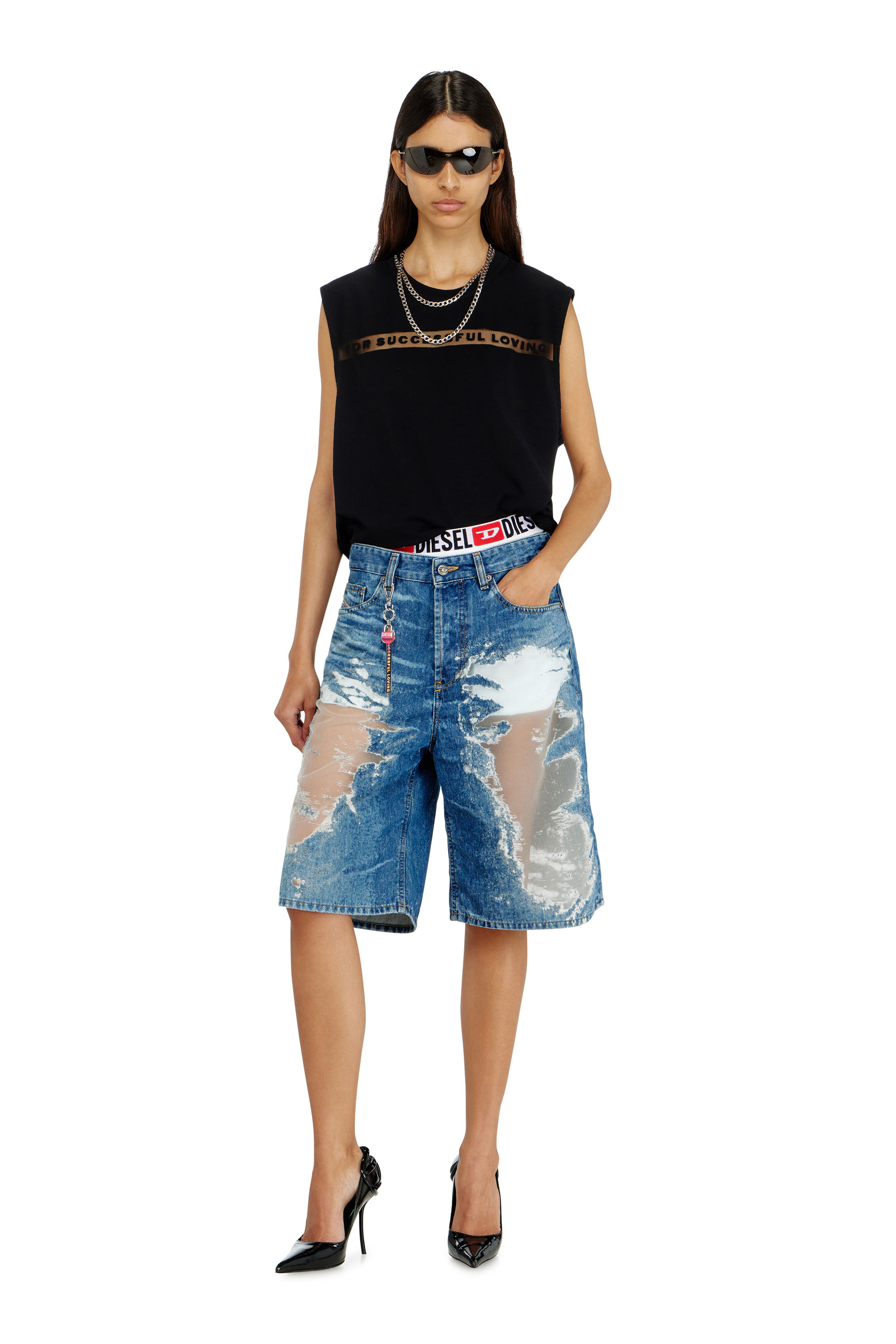 Diesel - PR-T-NORM-BISC-MATI-R, Camiseta de tirantes con logo For Successful Loving Unisex in Negro - 7