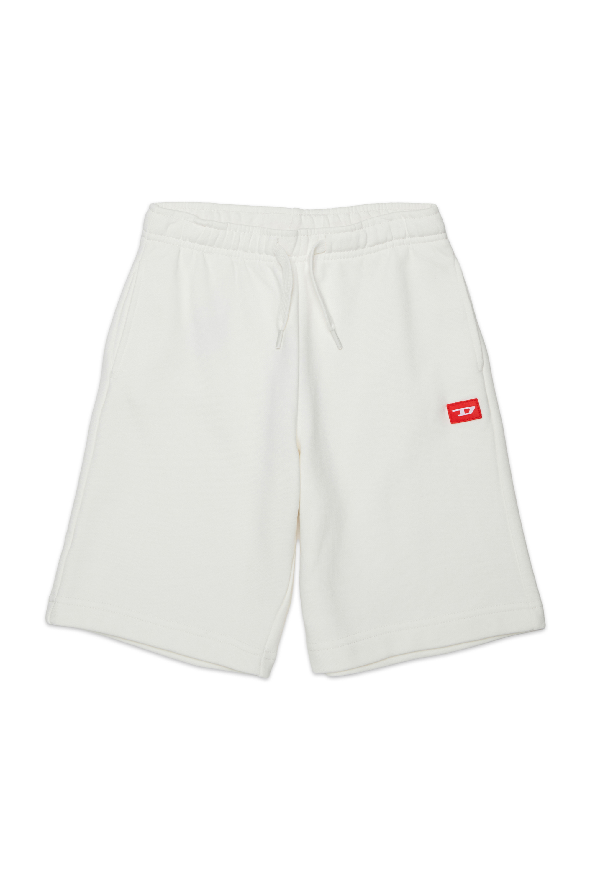 Diesel - PXGINSHORT, Pantalones cortos de ch&aacute;ndal con parche de logo Unisex in Blanco - 1
