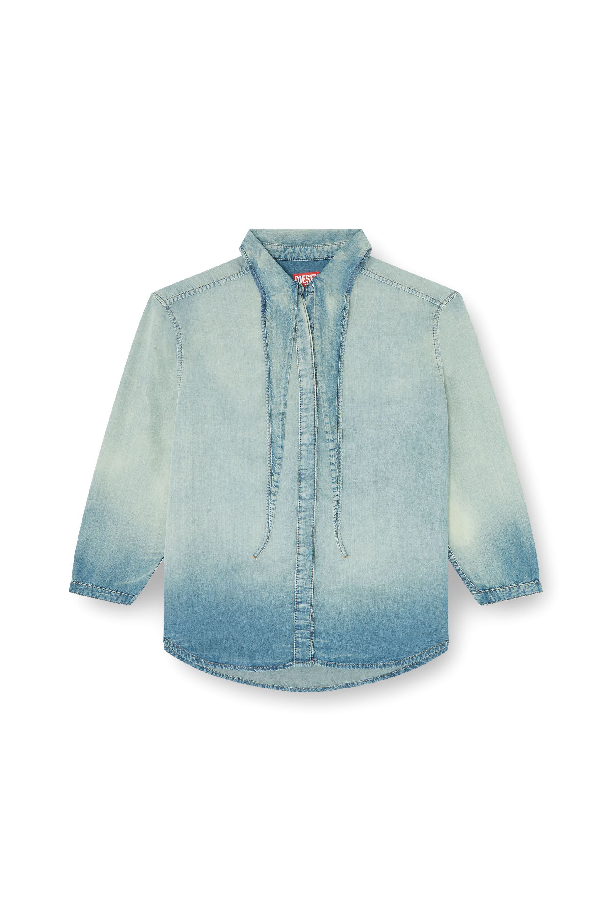 Diesel - DE-ARVEN-S1, Camisa de denim fluido jaspeado Mujer in Azul marino - 2