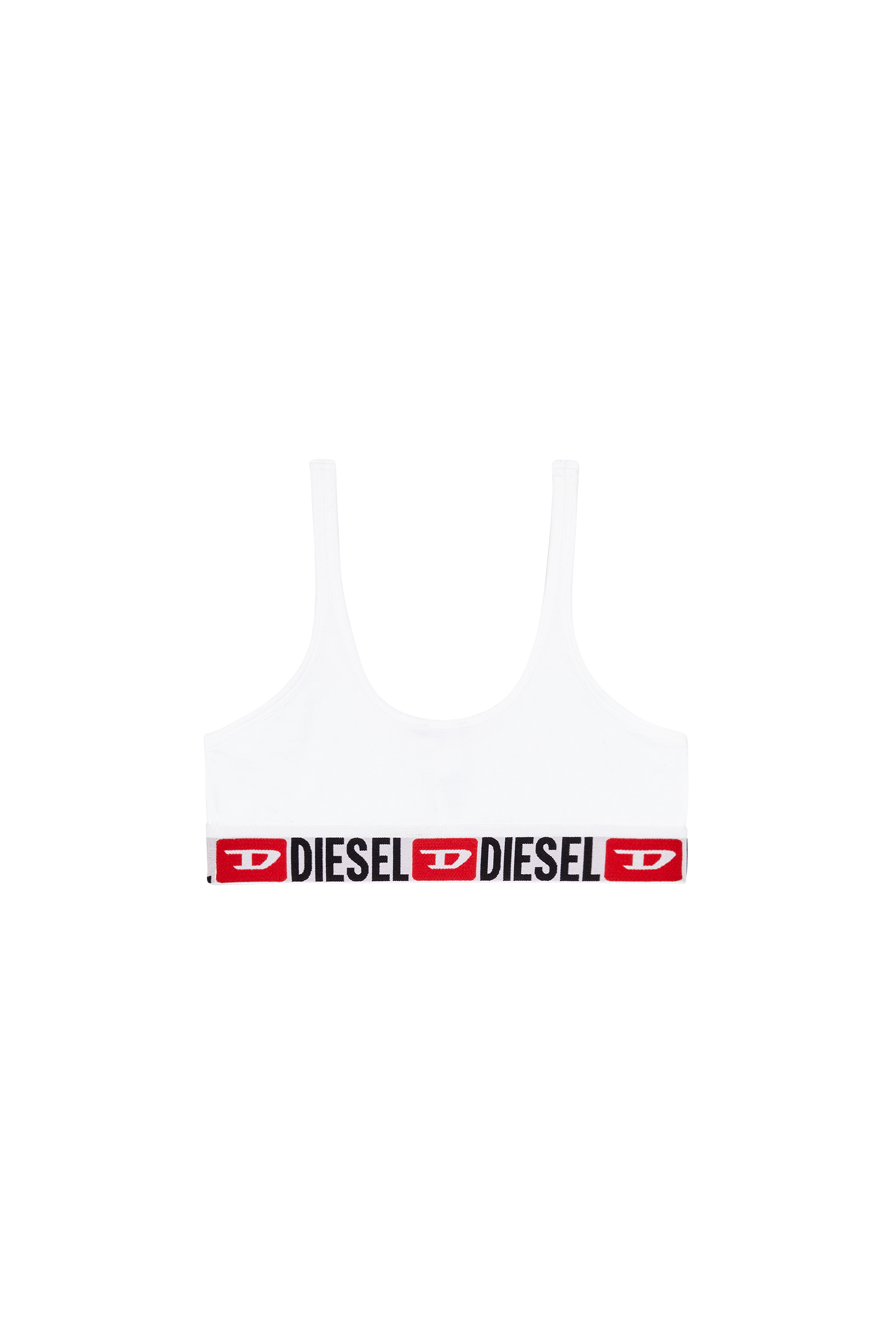 Diesel - UFSB-ORIBA, Bralette con banda con logotipo Mujer in Blanco - 4