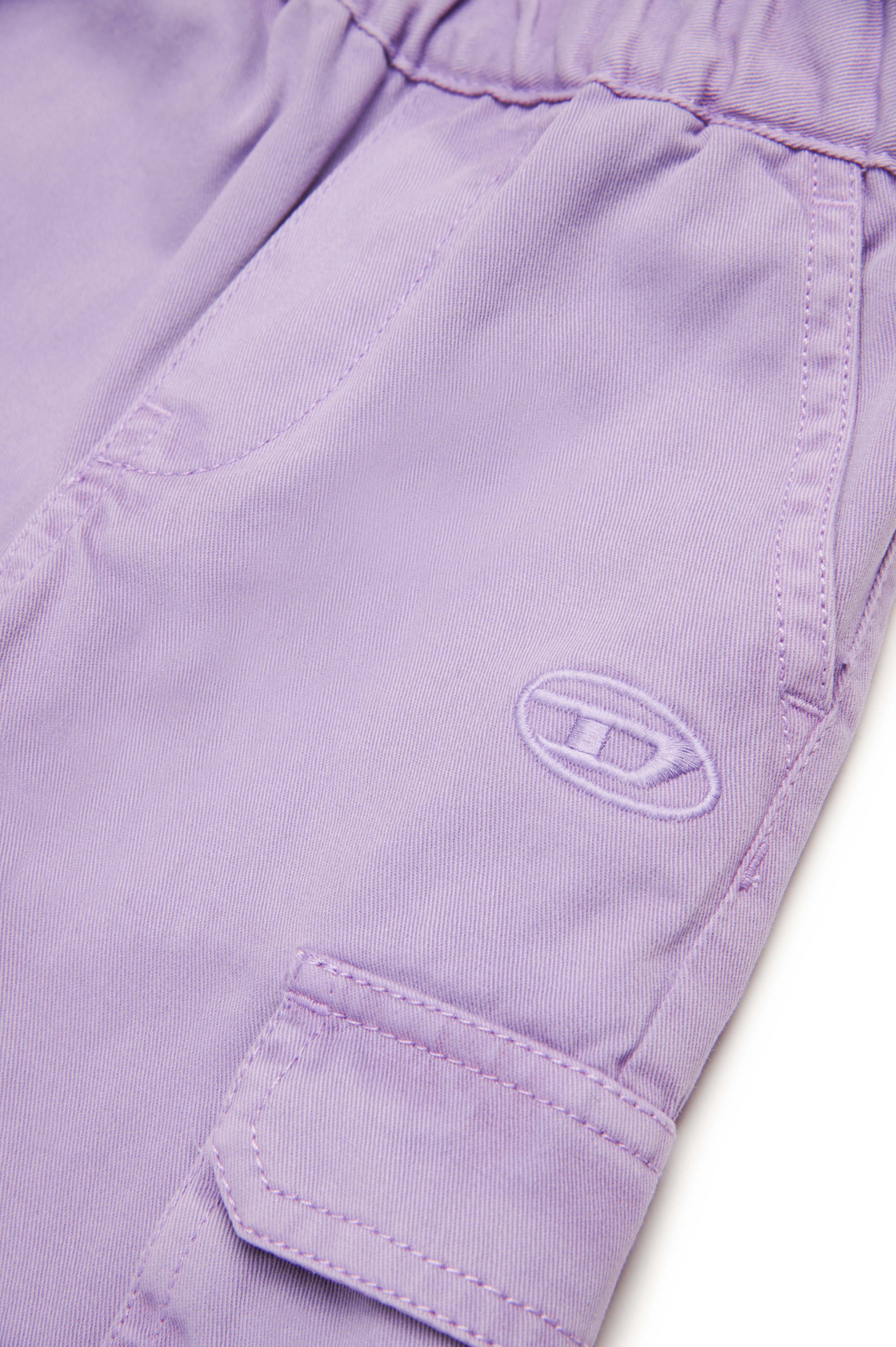 Diesel - PRATIB, Pantalones cargo de gabardina de algodón Mujer in Morado - 4