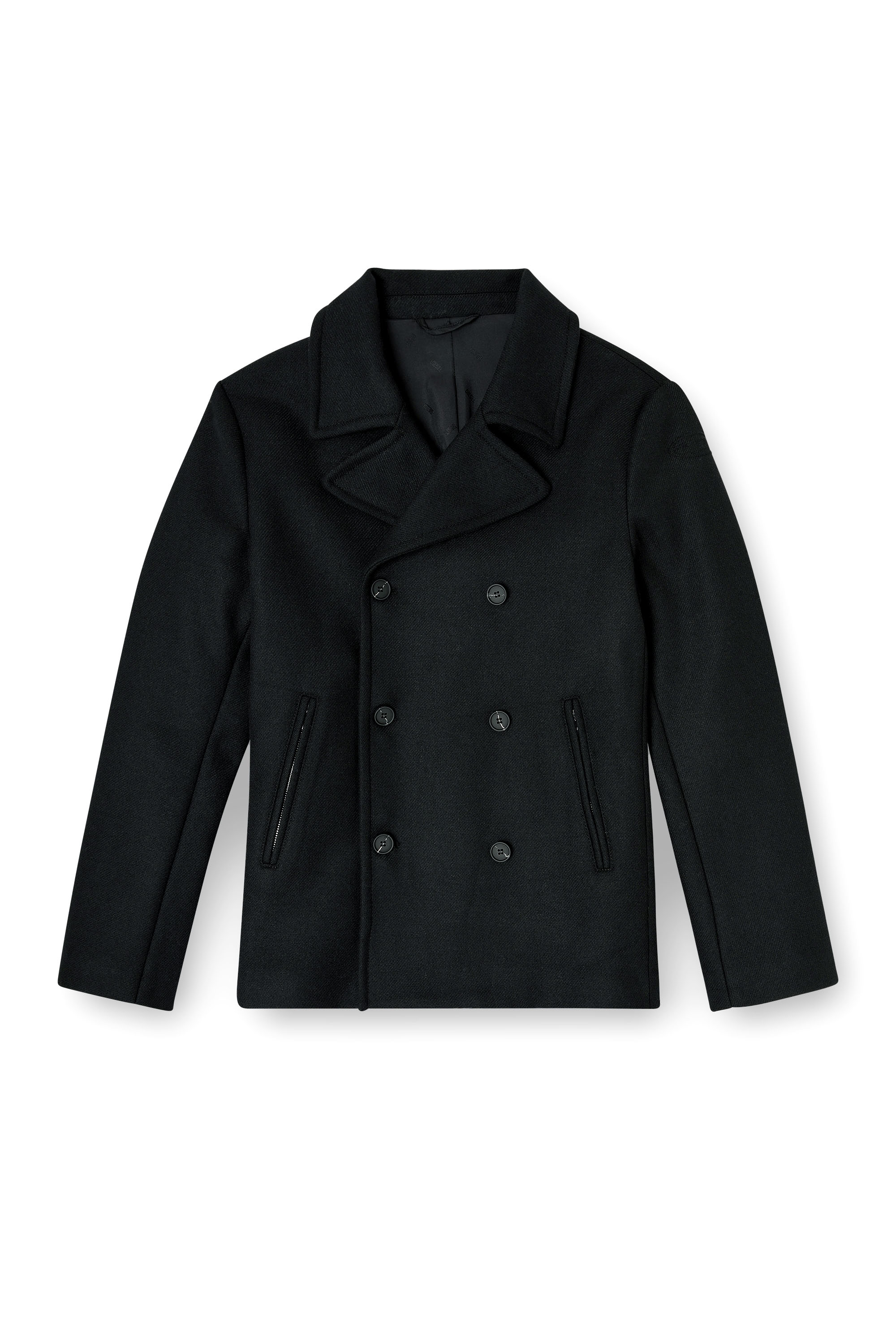 Diesel - W-HALEY-WRD, Chaquet&oacute;n de lana mezclada afieltrada Hombre in Negro - 3