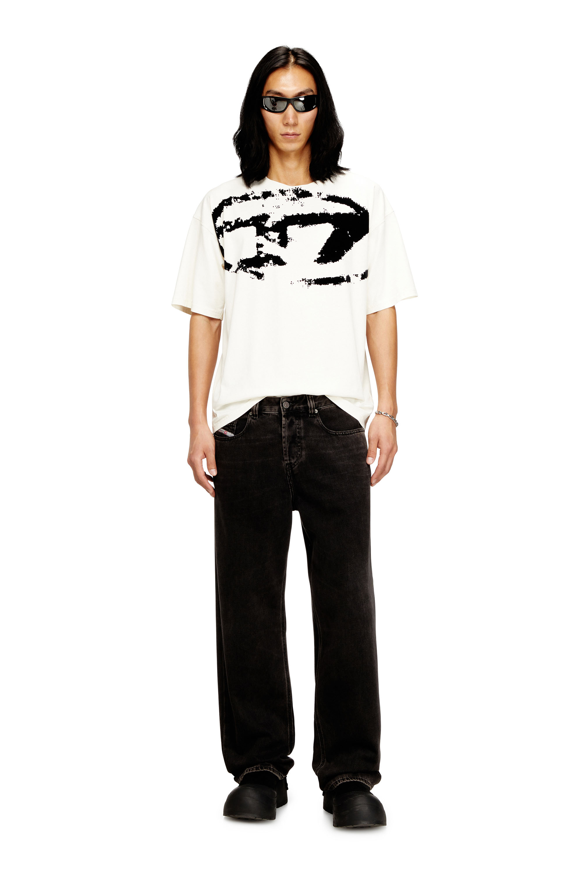 Diesel - T-BOXT-N14, Camiseta con logotipo desgastado en relieve Hombre in Multicolor - 1