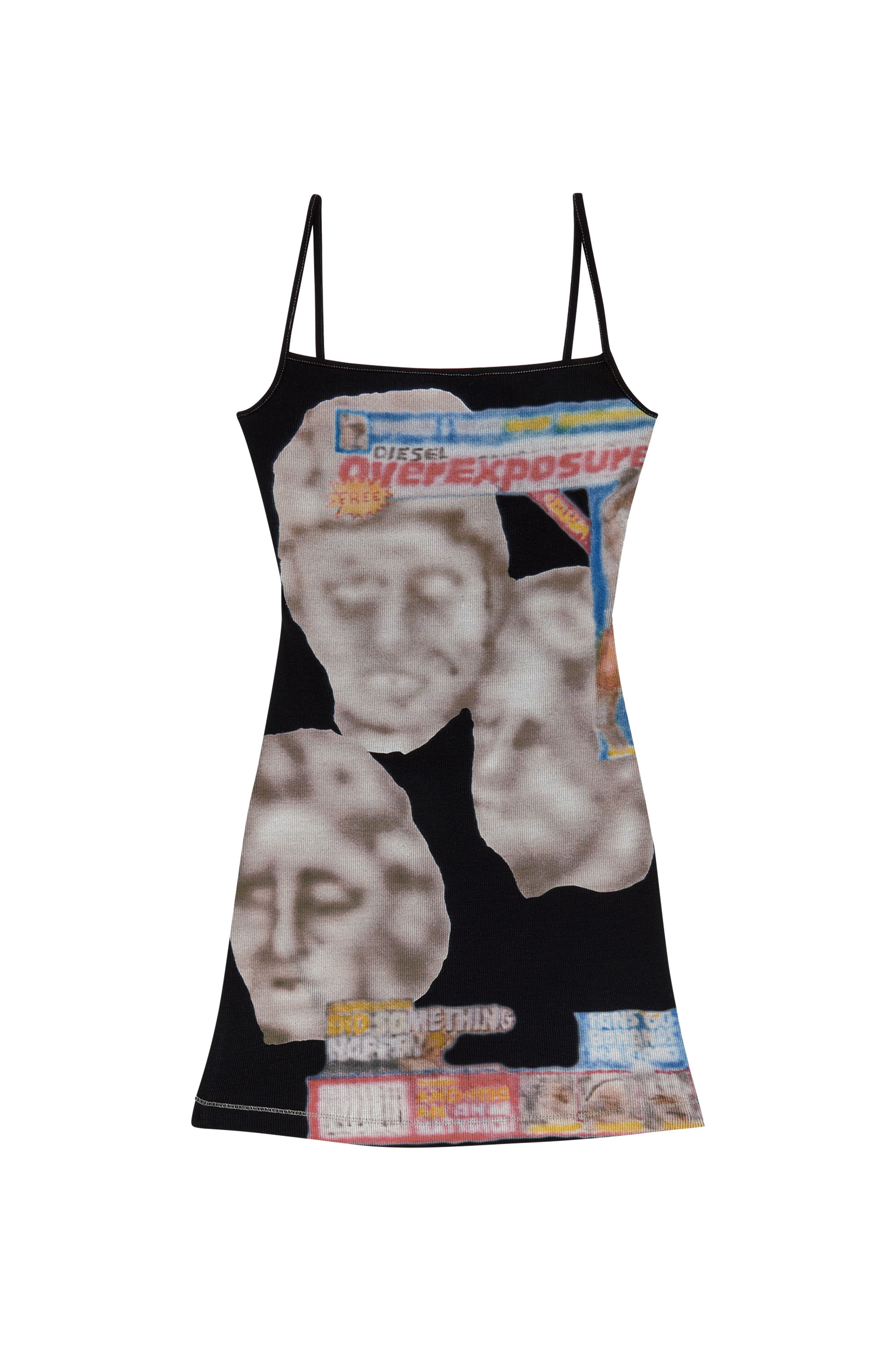 Diesel - D-HOPY-N1, Vestido bodycon corto con gr&aacute;ficos impresos Mujer in Negro - 2