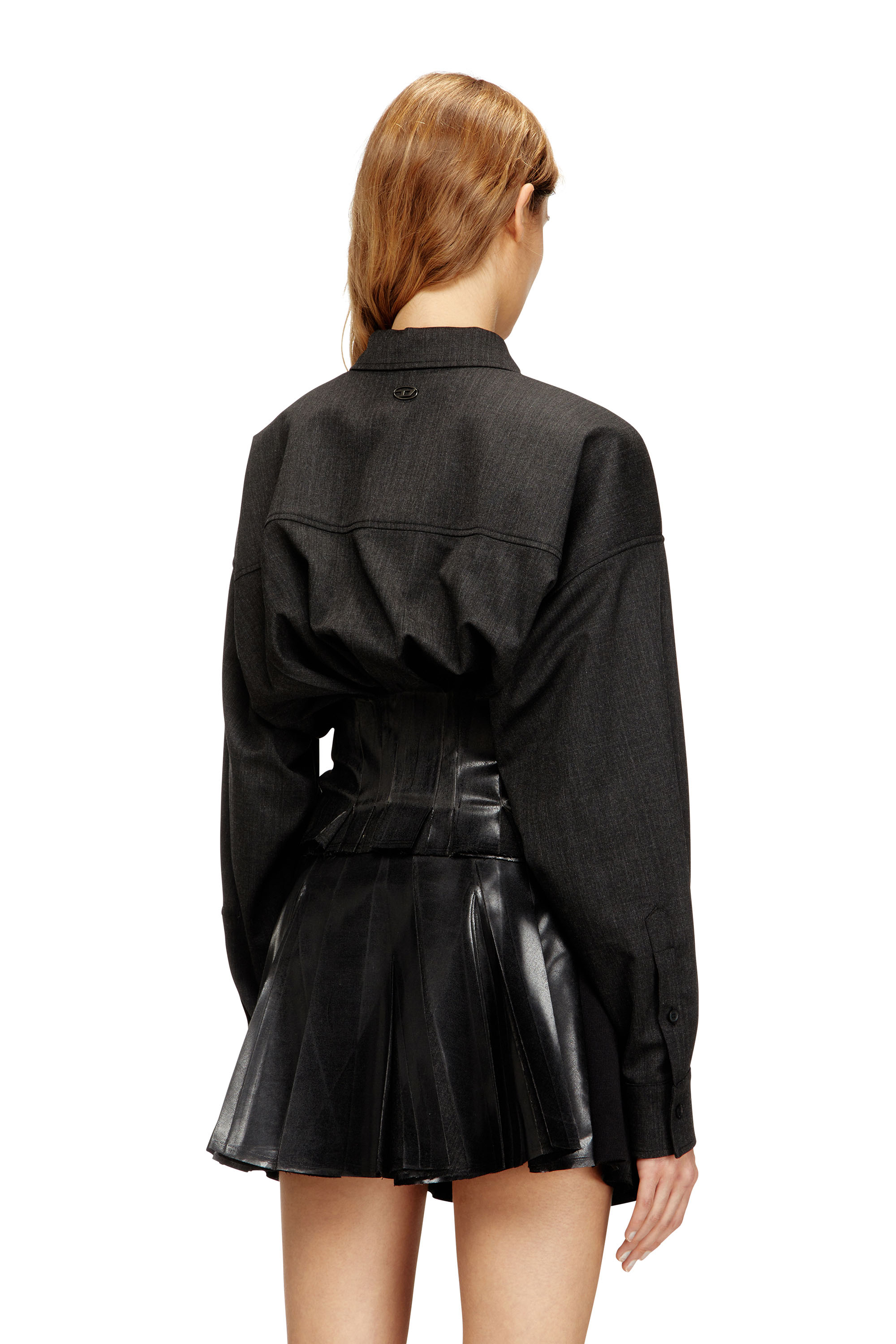 Diesel - G-ANBU, Chaqueta-camisa de sastrería con pliegues revestidos Mujer in ToBeDefined - 4