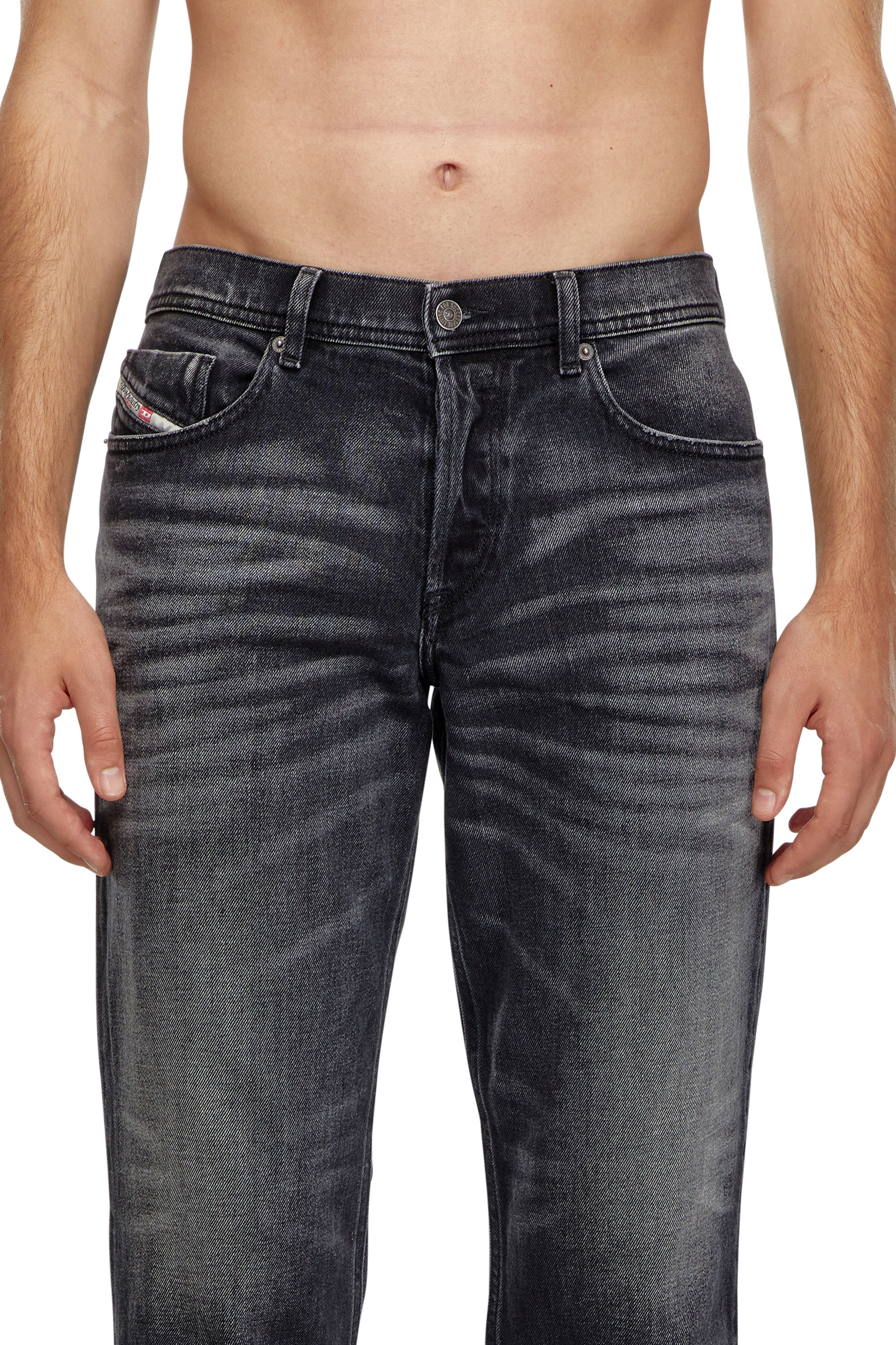 Diesel - Regular Jeans 2023 D-Finitive 09J65 Hombre, Negro/Gris oscuro - 3