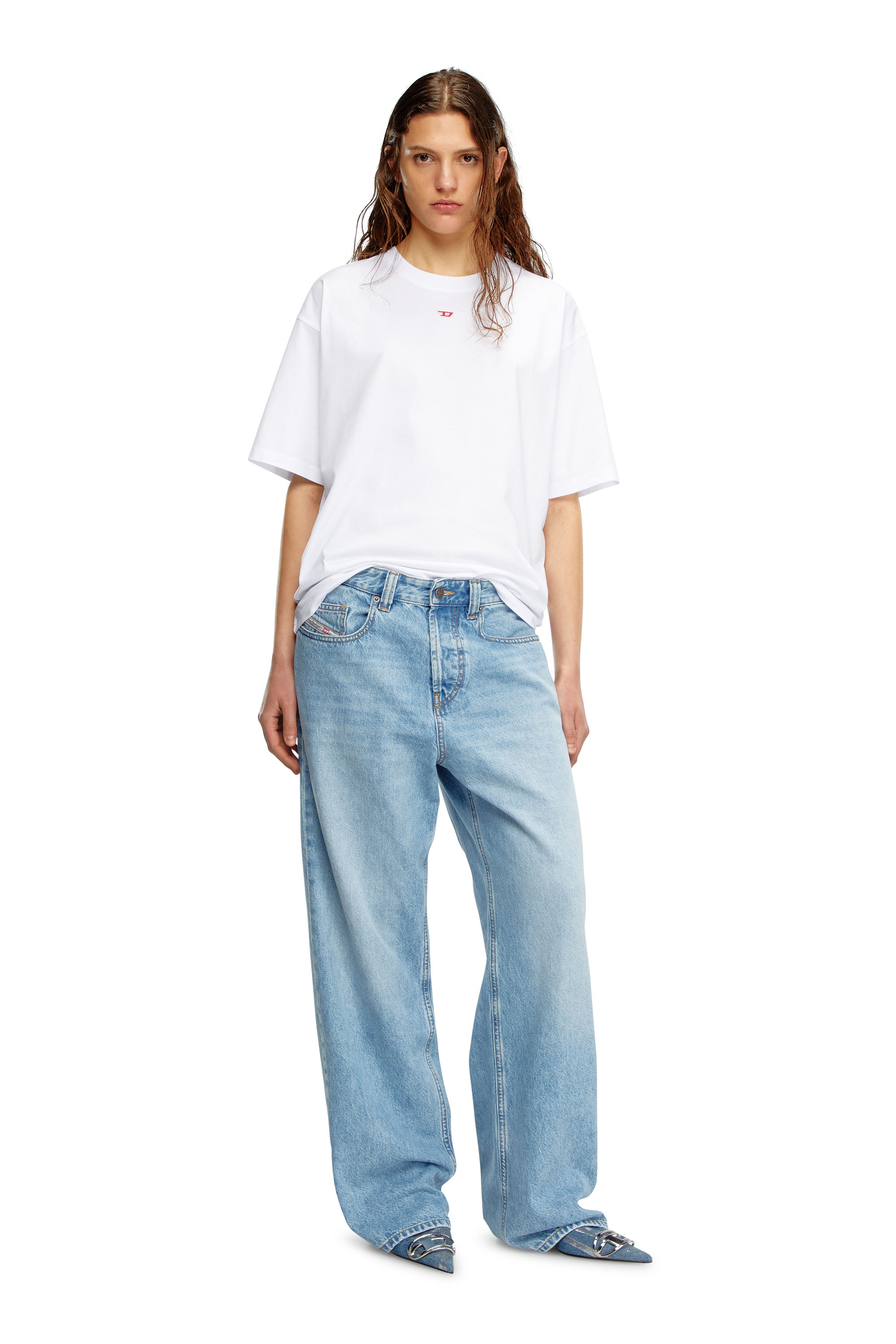 Diesel - T-BOXT-D, Camiseta con parche D bordado Unisex in Blanco - 6