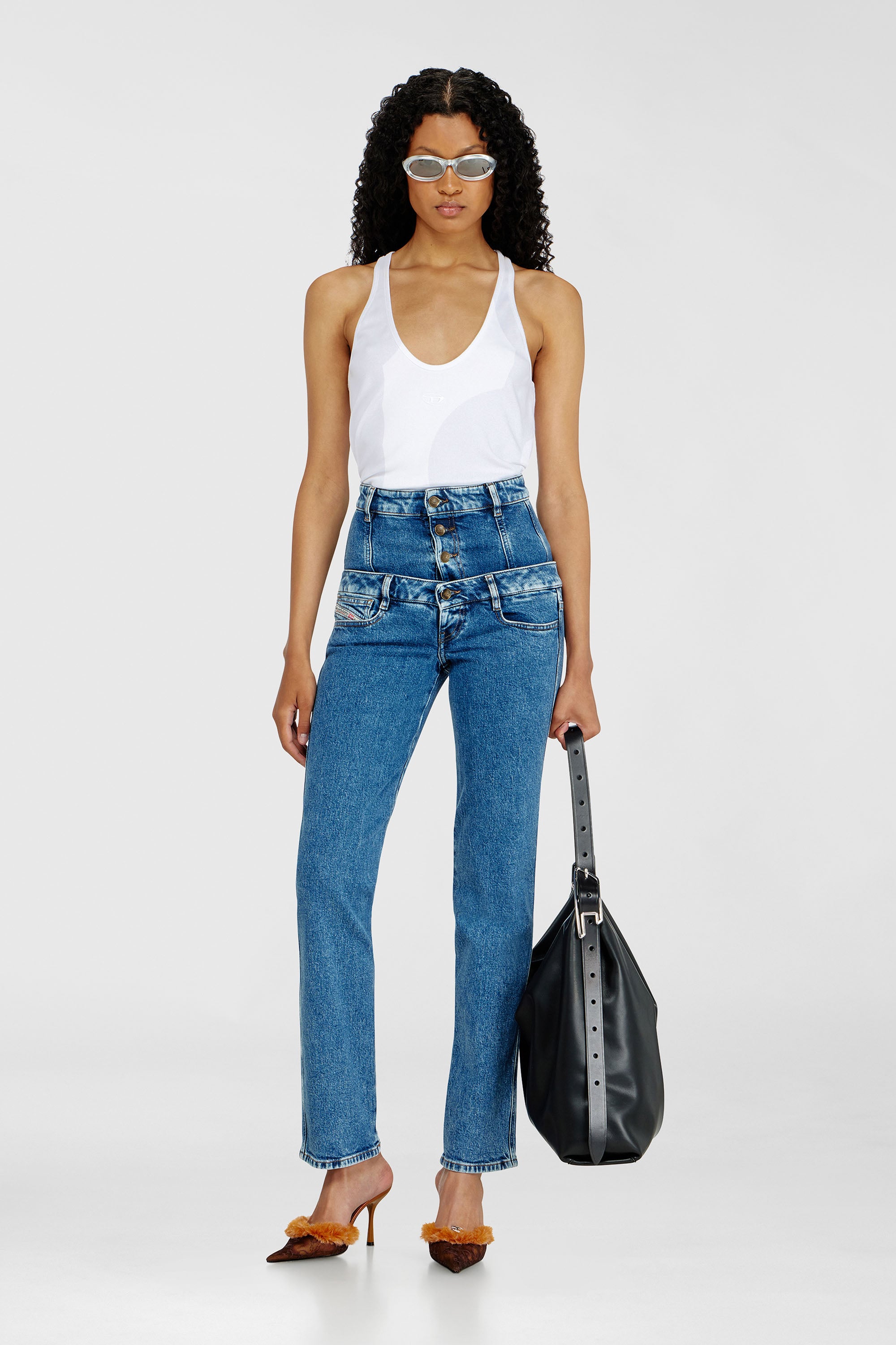 Diesel - Slim Jeans D-Fynora 007EU Mujer, Azul medio - 1