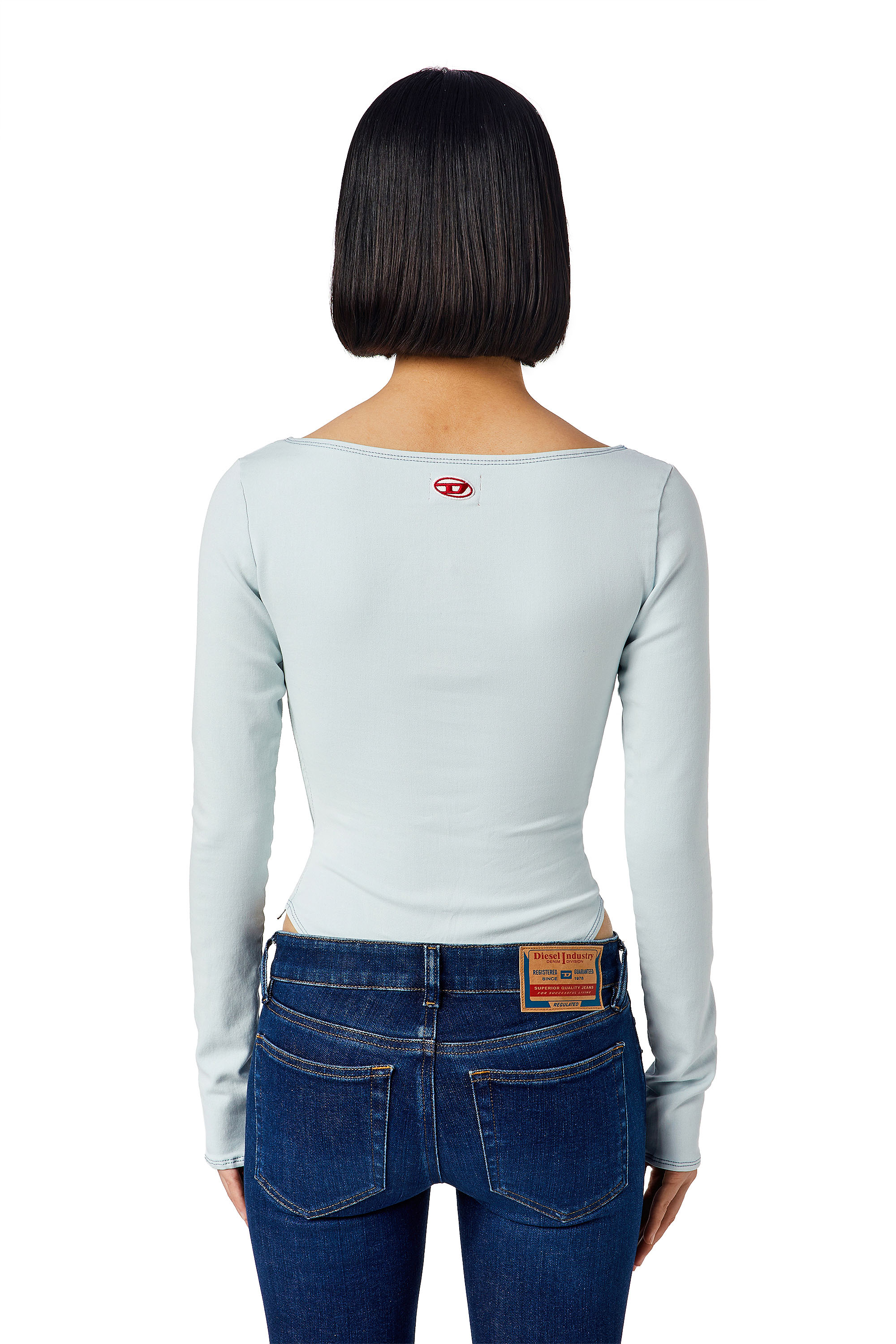 D-CHO TRACK DENIM BODYSUIT, 