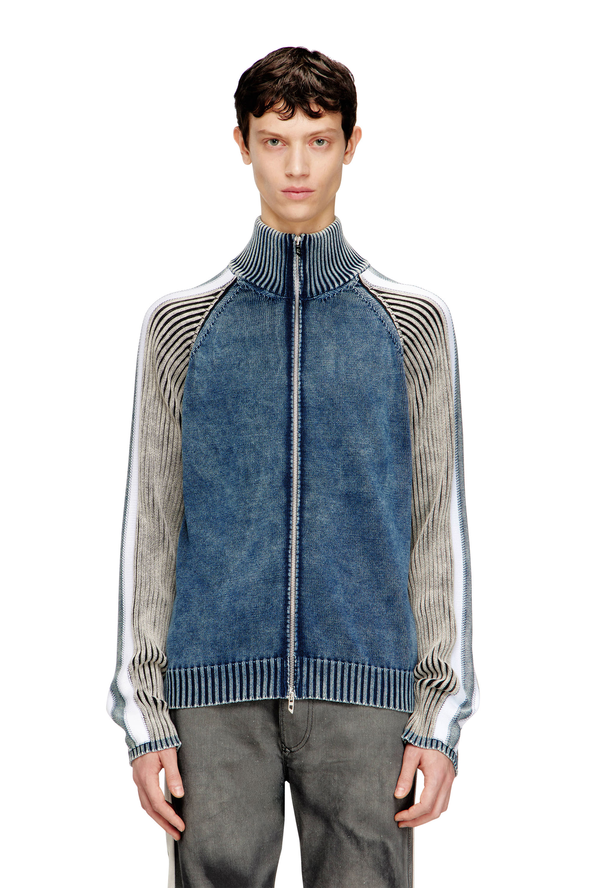 Diesel - K-HERONIMO, C&aacute;rdigan con cremallera y bandas deportivas Hombre in ToBeDefined - 1