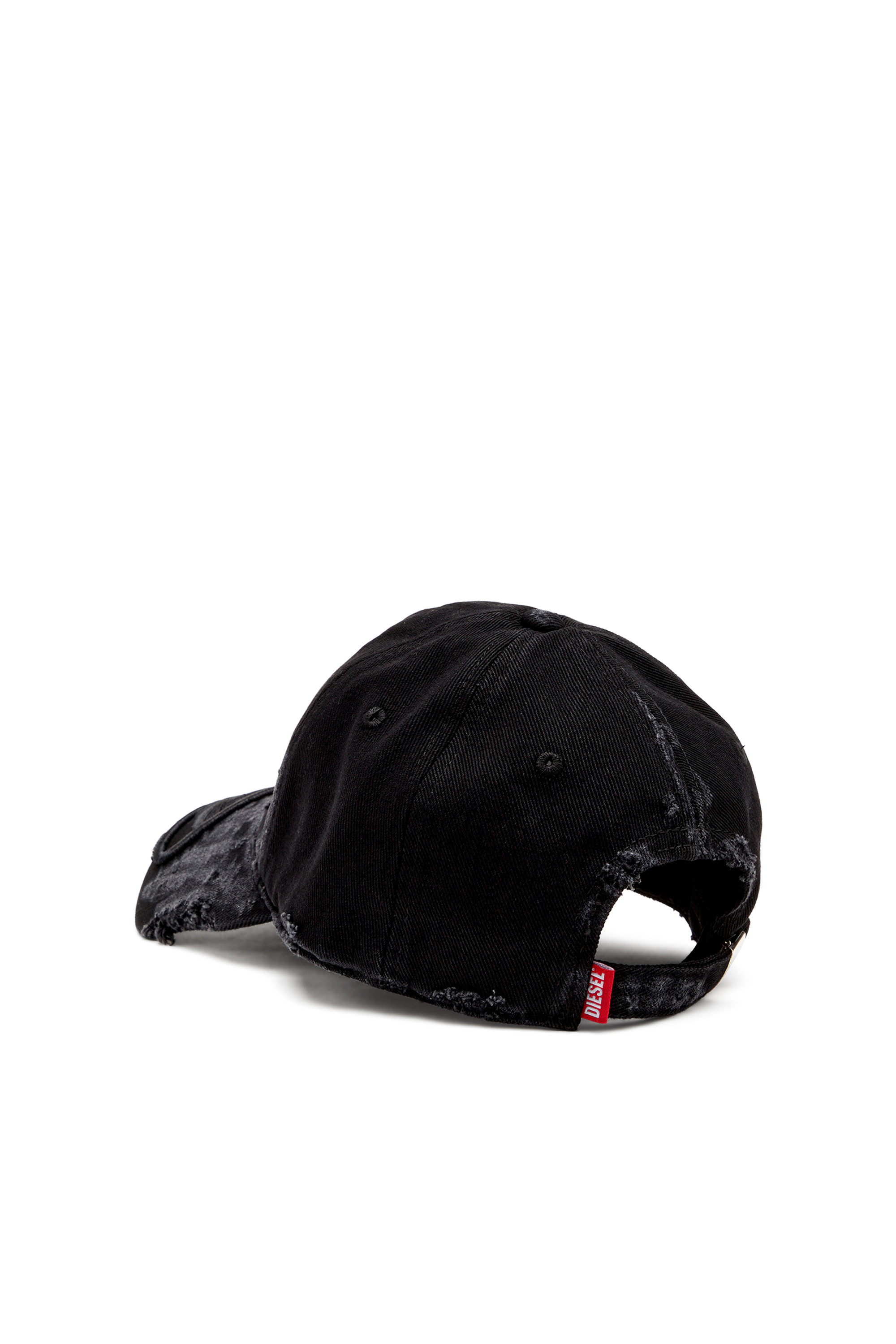 Diesel - C-ODY, Gorra de béisbol de denim desgastado Hombre in Negro - 2