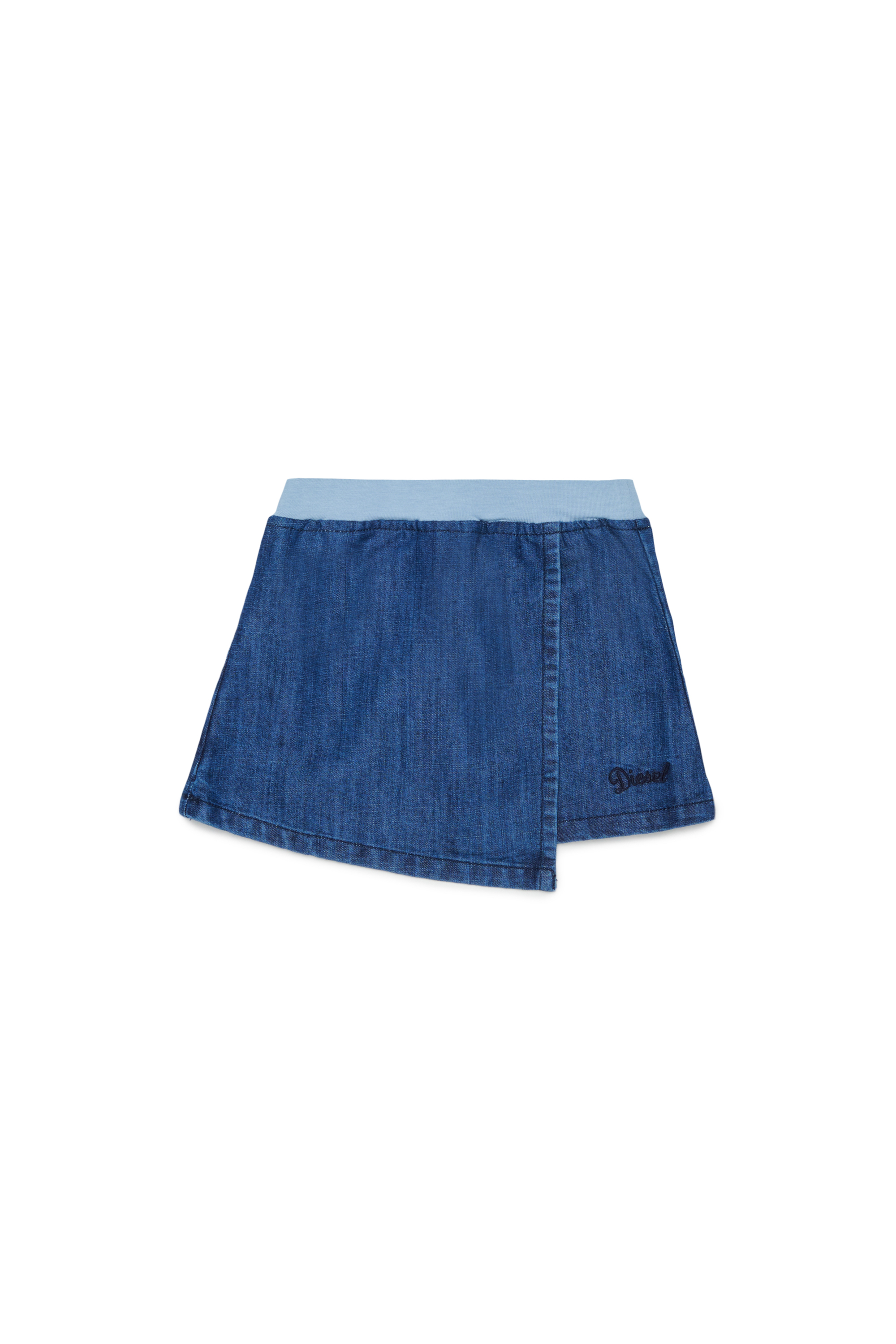Diesel - GLINIMB, Falda efecto envolvente en denim Mujer in Azul marino - 1