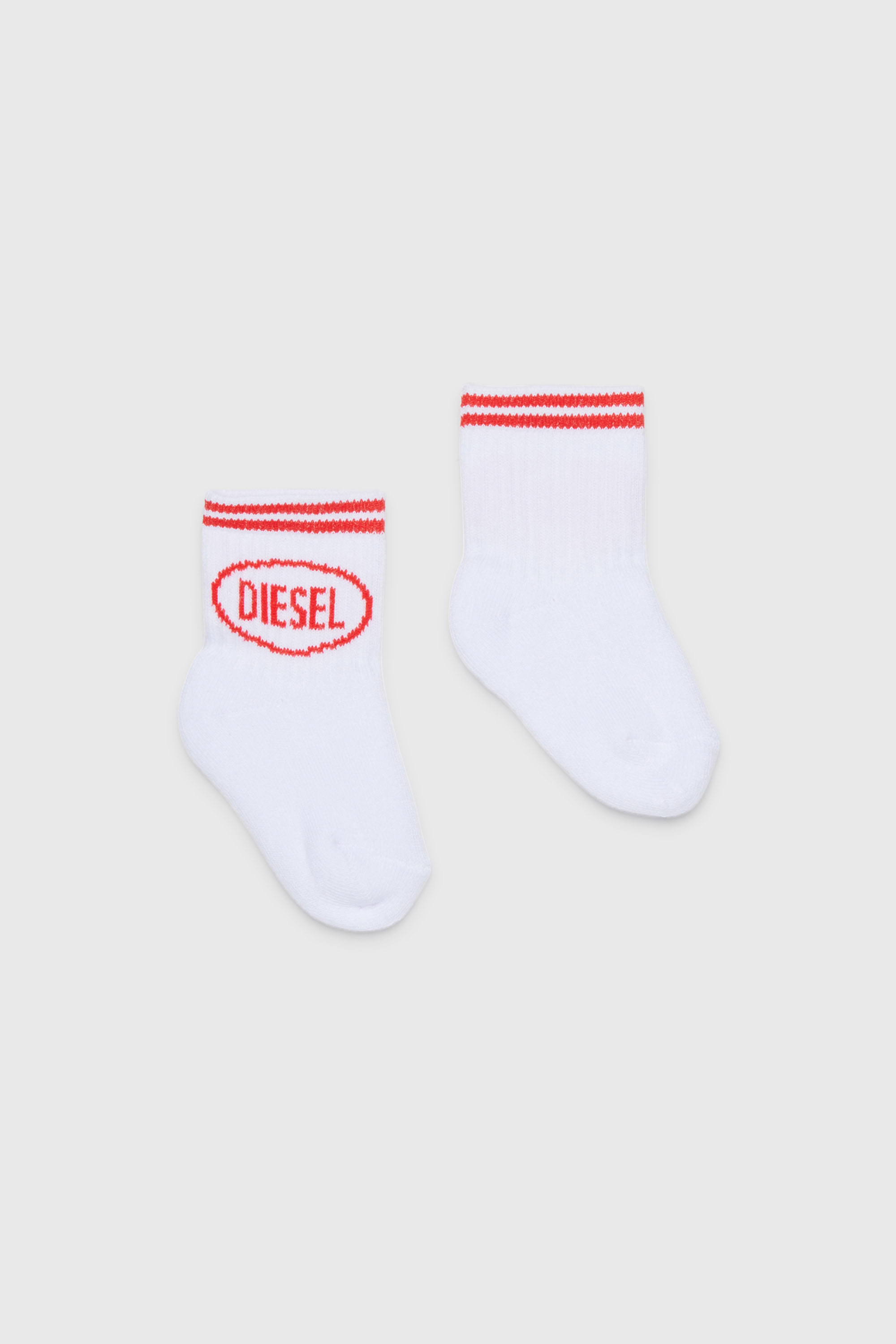 Diesel - ZOLPYB, Calcetines de algod&oacute;n con pu&ntilde;os a rayas Unisex in Multicolor - 1