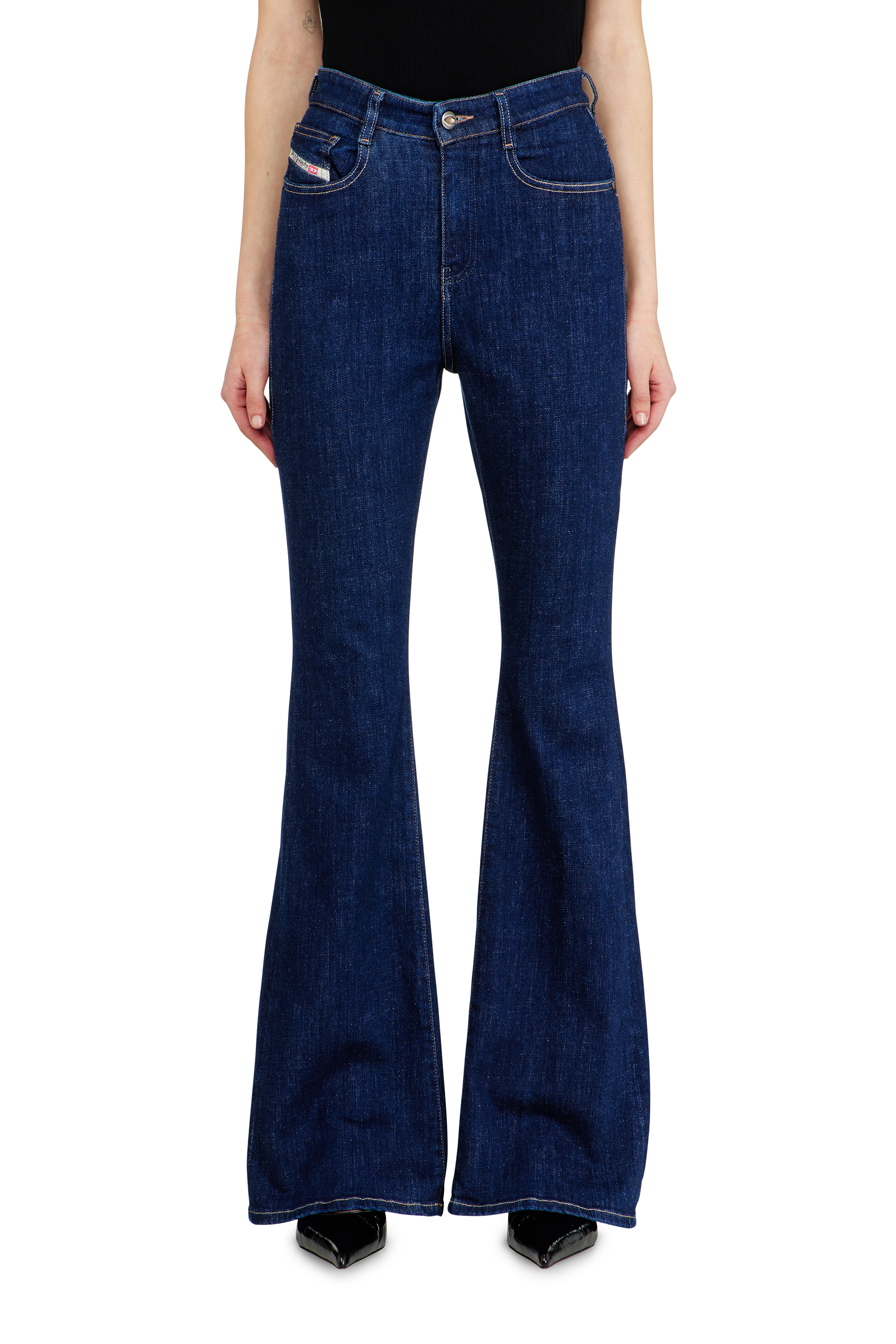 Diesel - Bootcut Jeans 1973 D-Partt 09Q03 Mujer, Azul Oscuro - 4