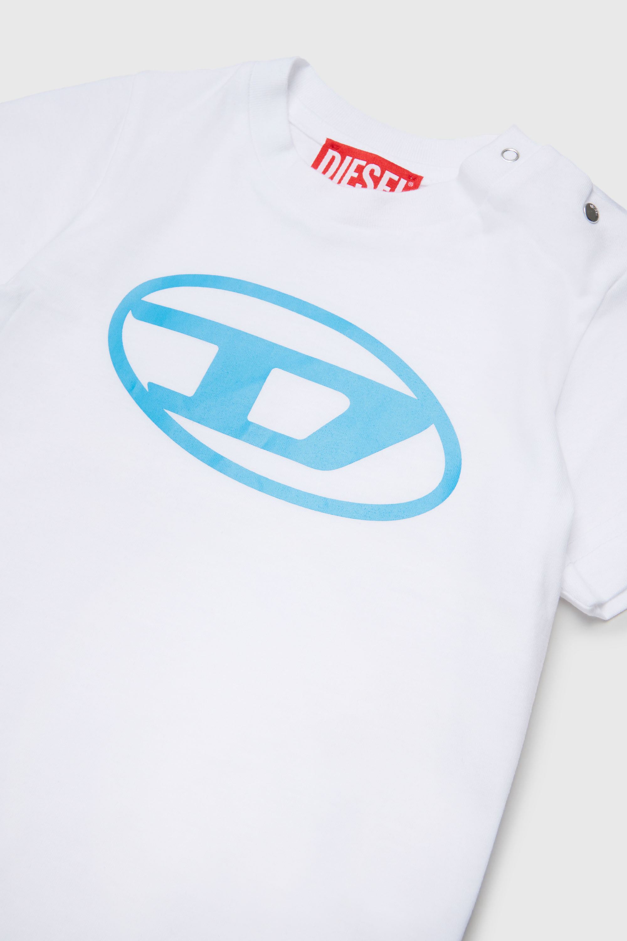 Diesel - TIELB, Camiseta de algod&oacute;n con Logo Oval D Hombre in Blanco - 3