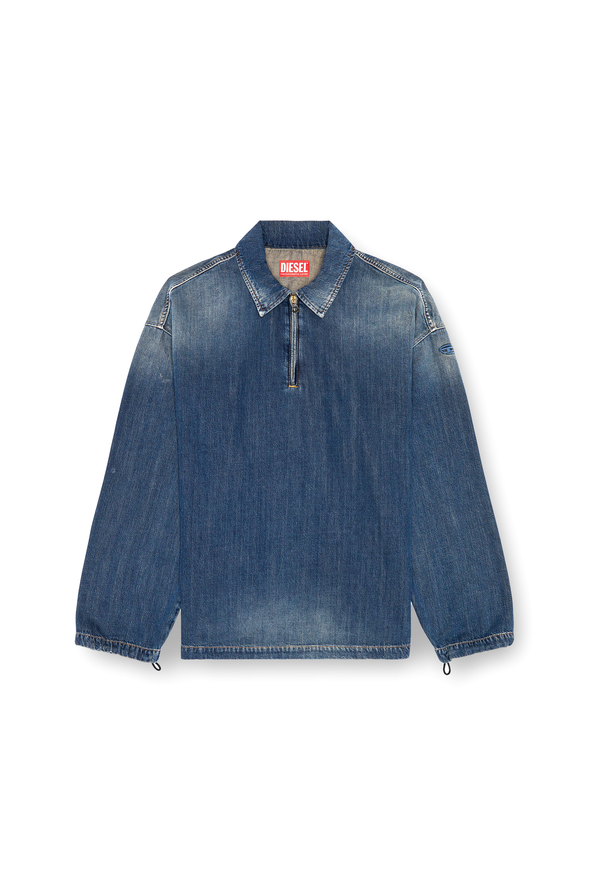 Diesel - D-BRADDY-FSF, Camisa fácil de poner en denim ligero de estilo utility Hombre in Azul marino - 5