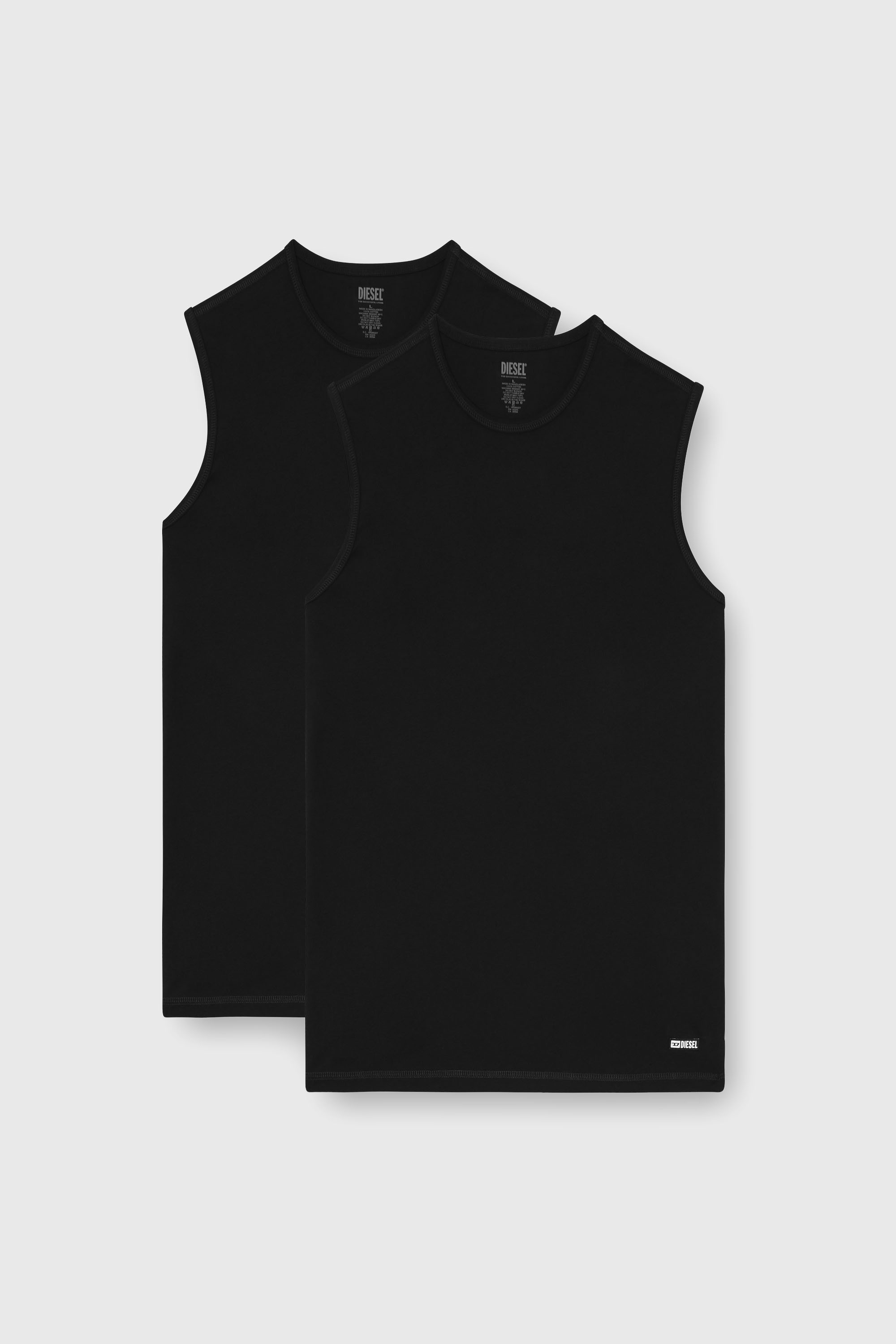 Diesel - TIM-UTLT-2PACK, Pack de dos tops de algod&oacute;n Hombre in Negro - 2