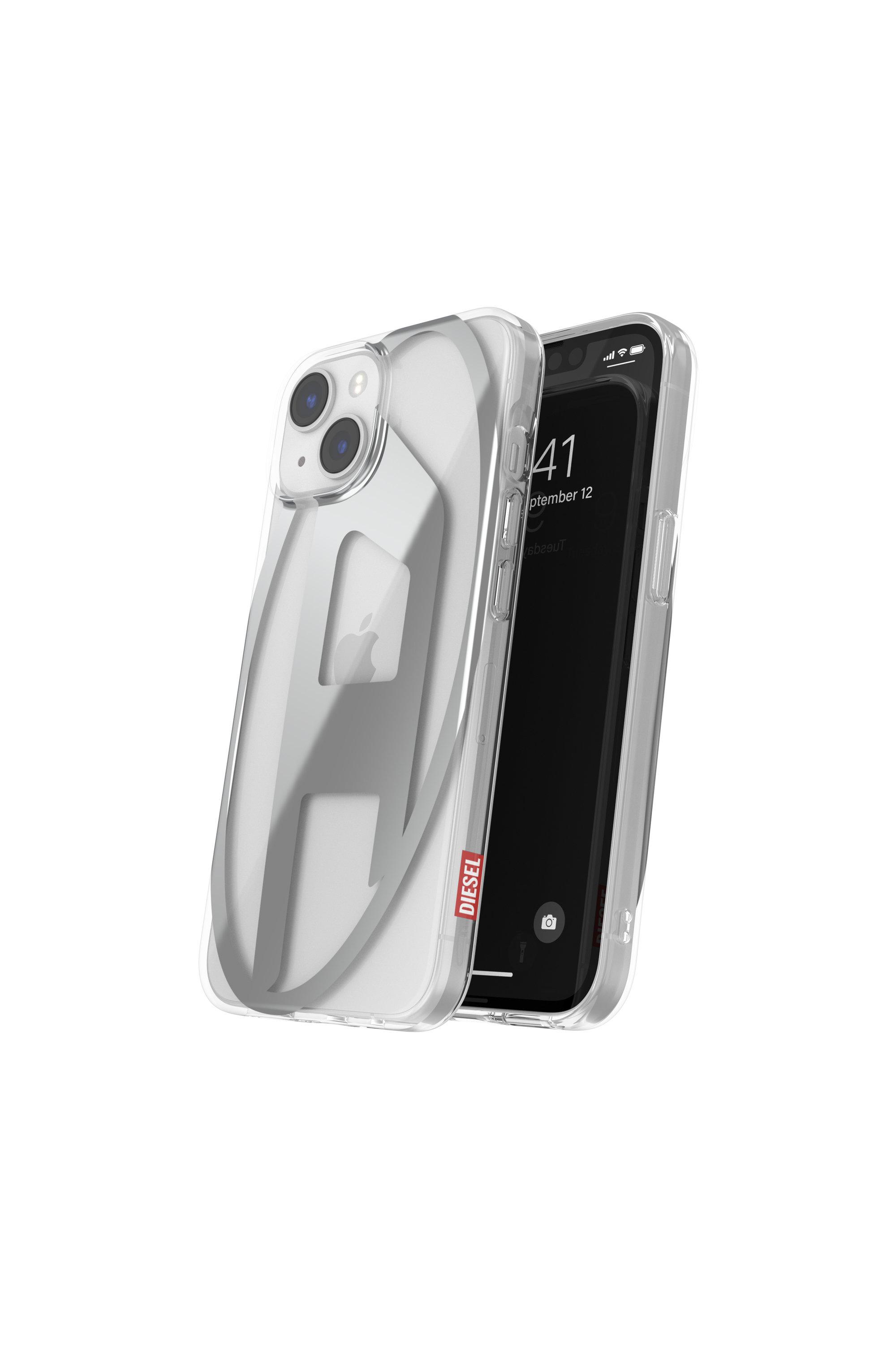 Diesel - 50293 MOULDED CASE, Funda oval D en TPU por iPhone 14 Unisex in Blanco - 3