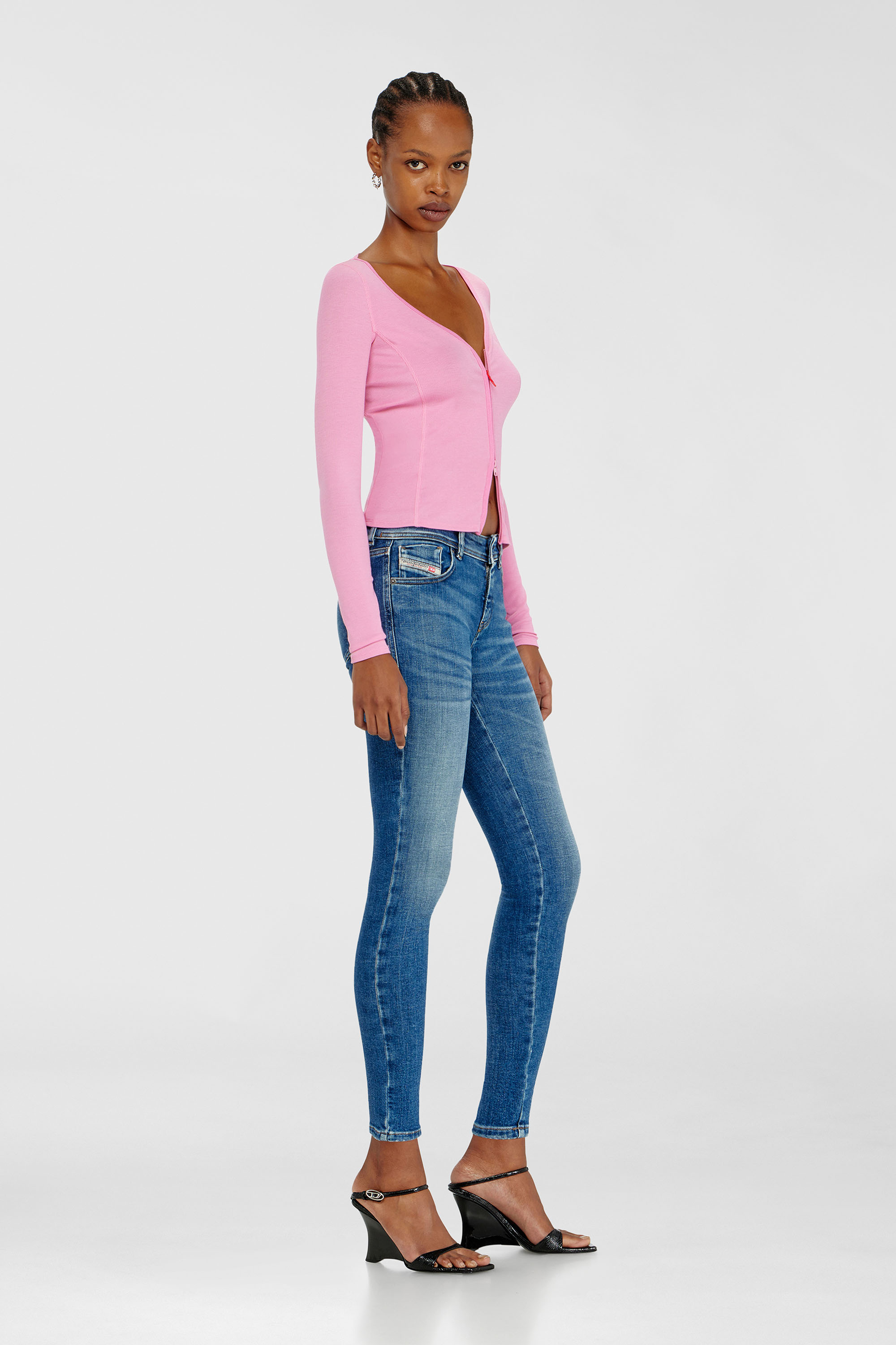 Diesel - Skinny Jeans 2017 Slandy 09P71 Mujer, Azul medio - 2