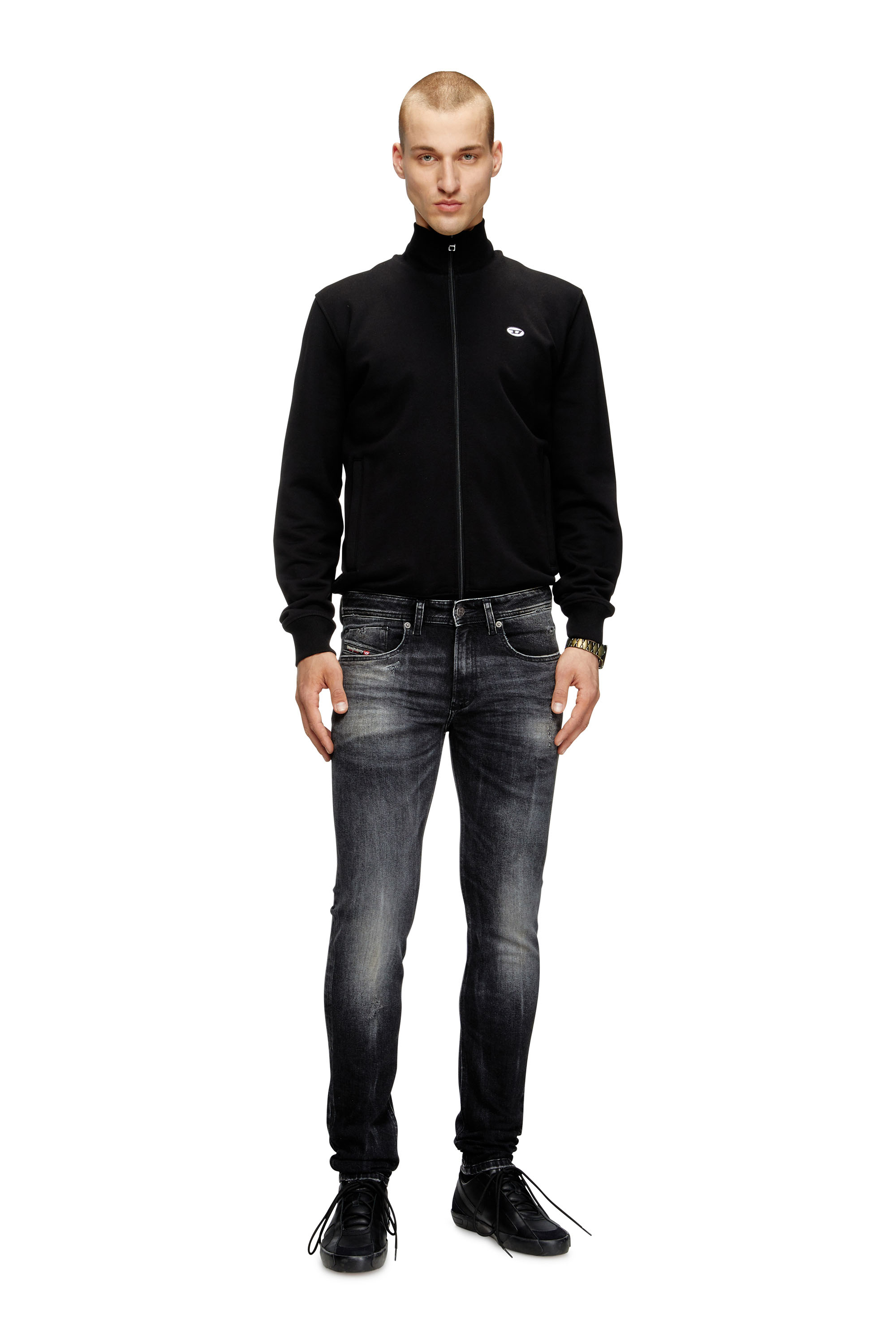 Diesel - Skinny Jeans 1979 Sleenker 0DBDP Hombre, Negro/Gris oscuro - 2