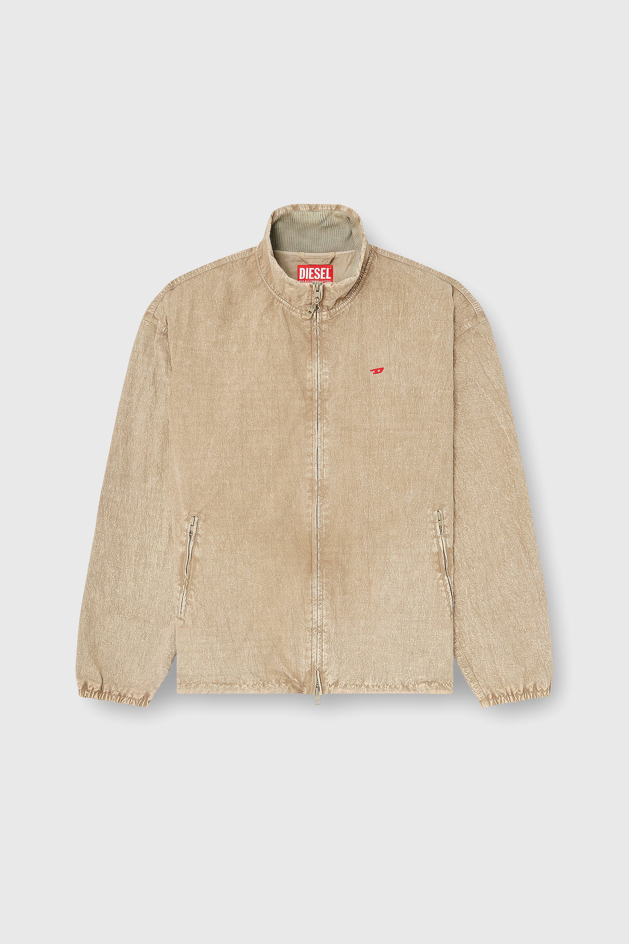 Diesel - J-CORSE-PLBH, Chaqueta taslan tratada con acabado especial Hombre in Beige - 2