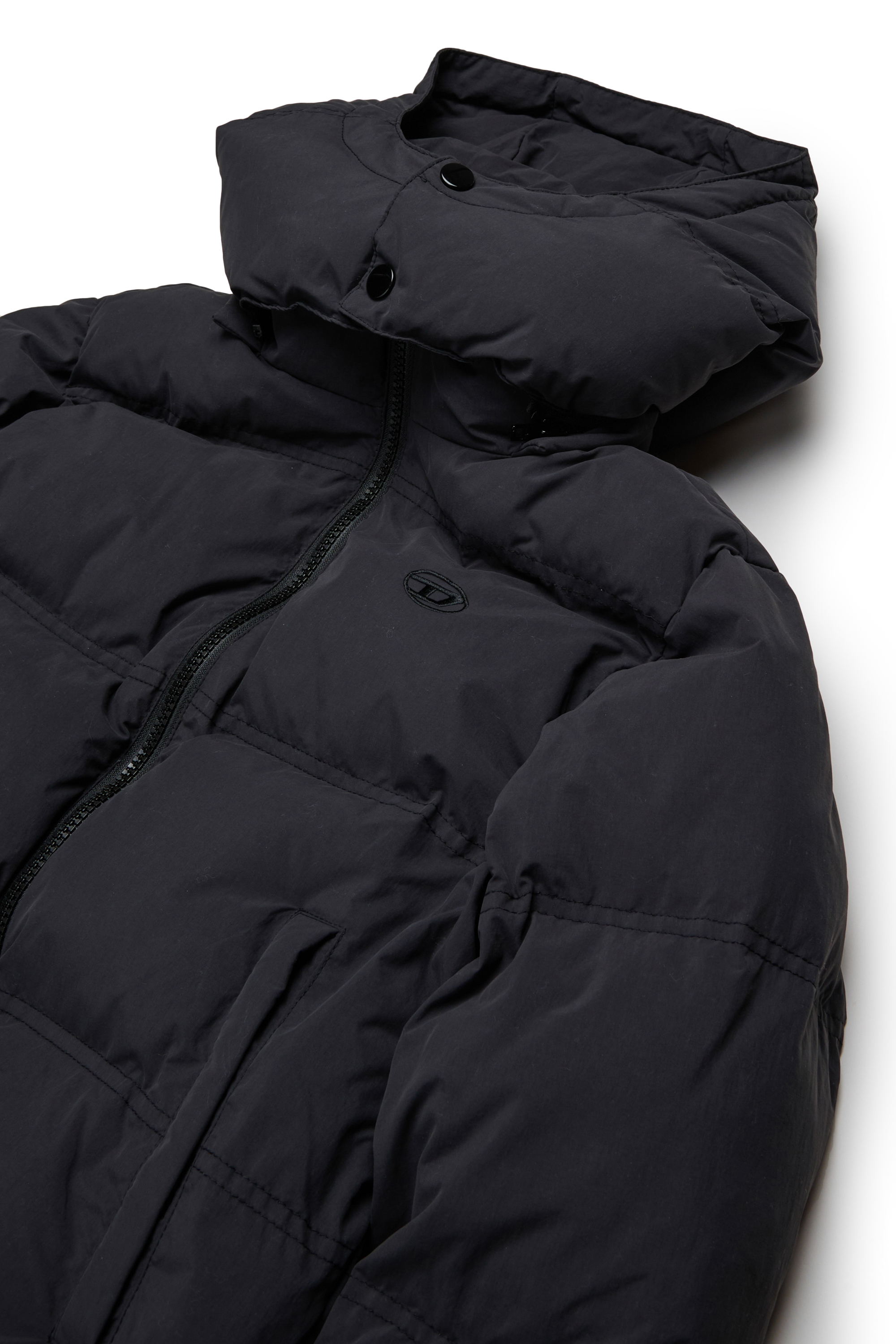 Diesel - JWRAVEEL, Chaqueta de nylon con capucha Unisex in Negro - 3