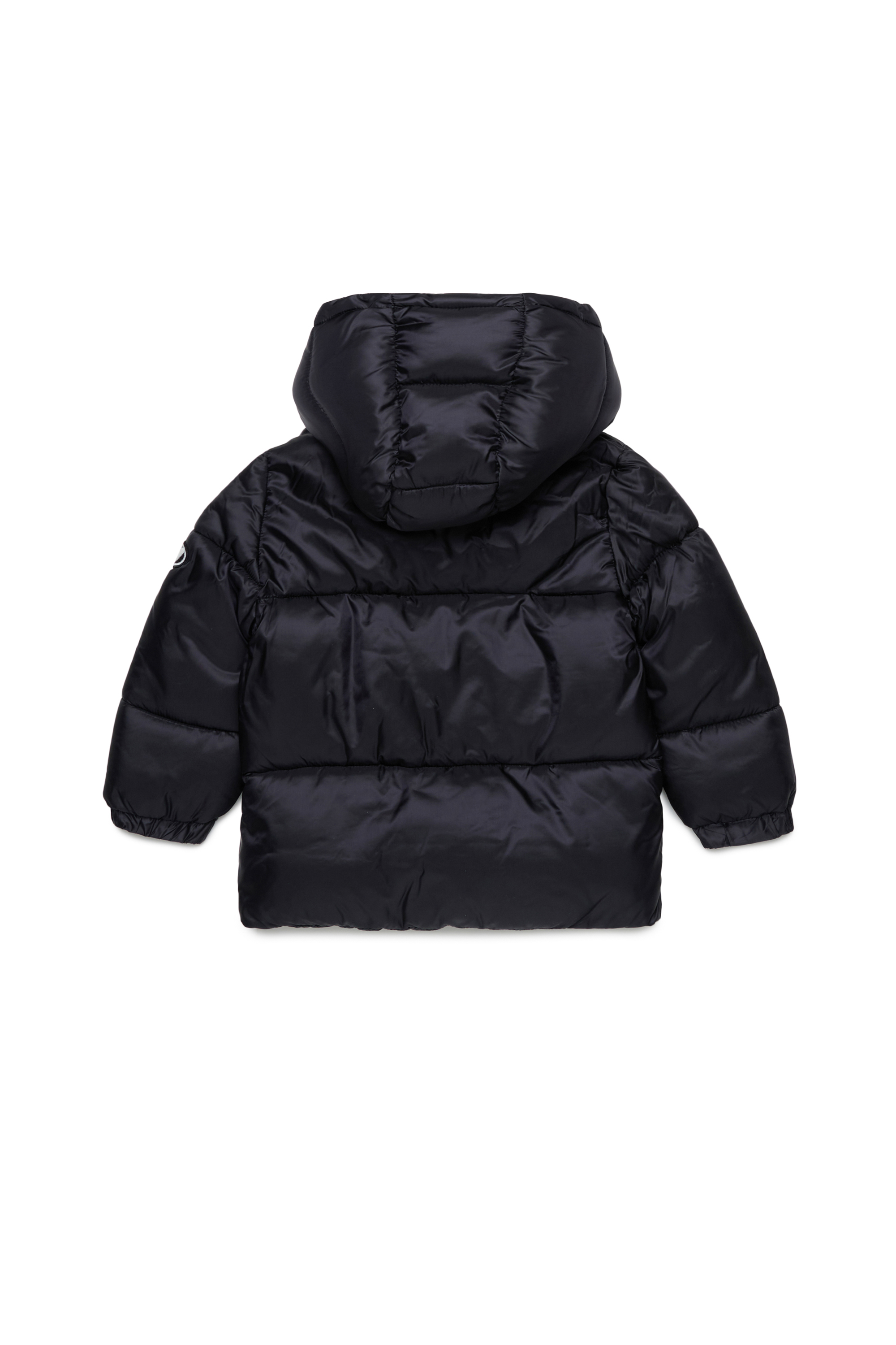 Diesel - JWROLFYSB, Unisex Chaqueta puffer con parche oval D in Negro - Image 2