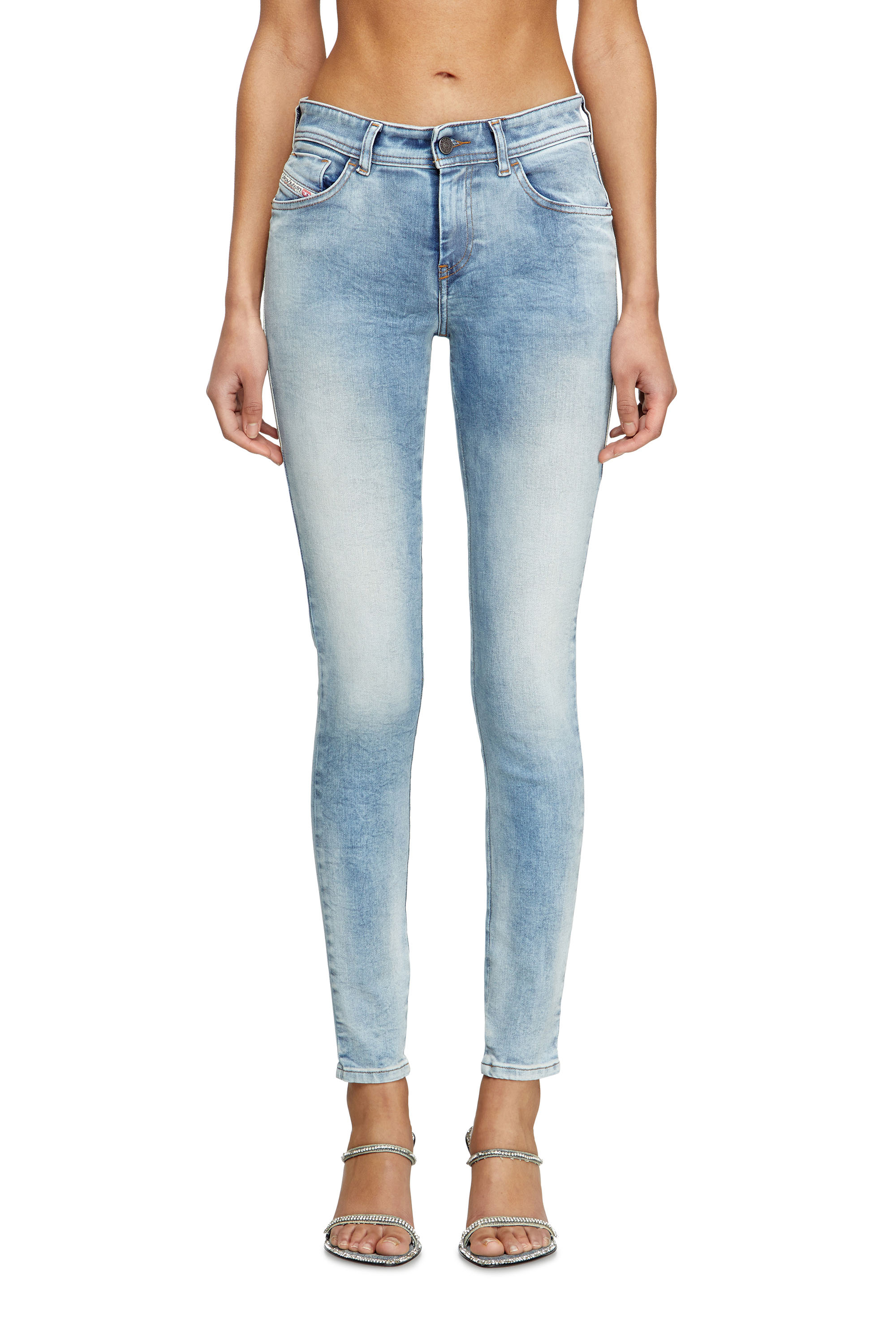 Diesel - Skinny Jeans 2017 Slandy 09K72 Mujer, Azul Claro - 1