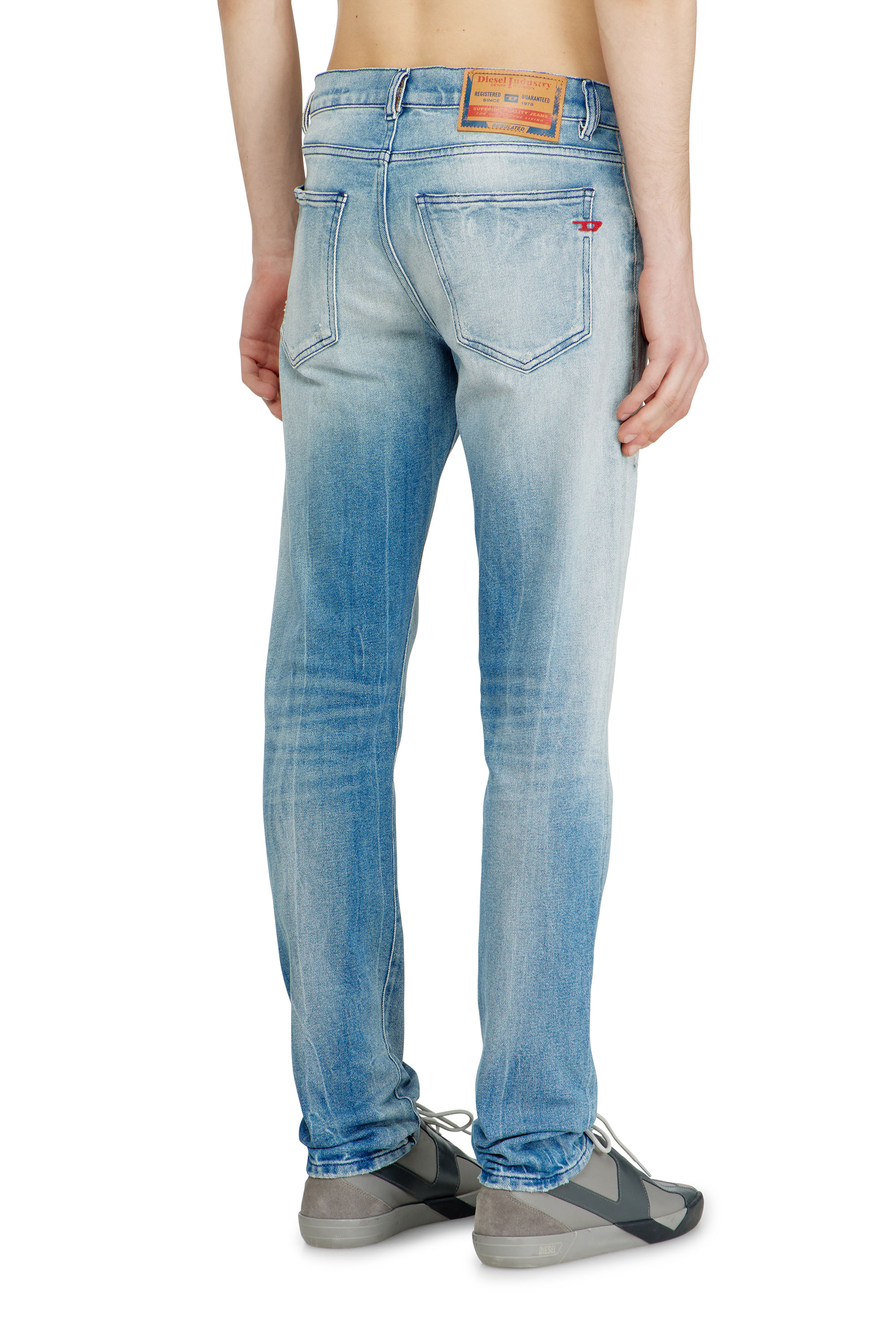 Diesel - Slim Jeans 2019 D-Strukt 09N38 Hombre, Azul Claro - 3