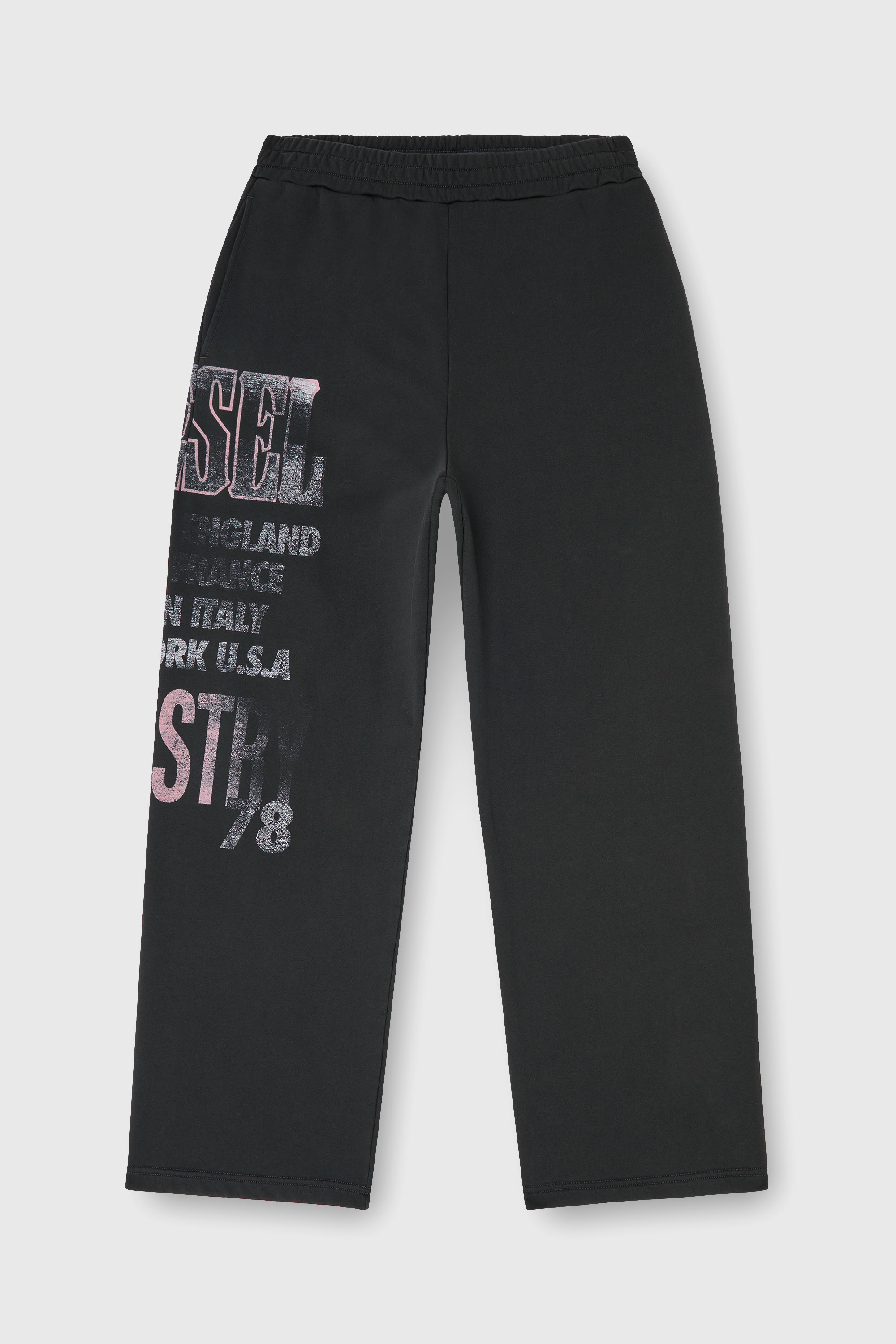 Diesel - P-ILL, Pantal&oacute;n de ch&aacute;ndal con gr&aacute;ficos de concierto Hombre in Negro - 2