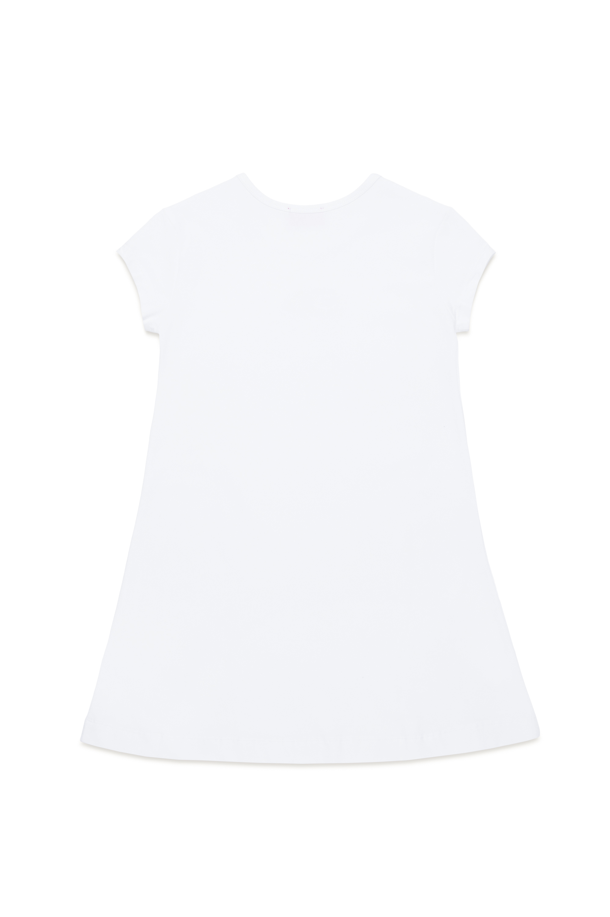 Diesel - DANGIELAM, Vestido camiseta con logotipo Oval D recortado Mujer in Blanco - 2