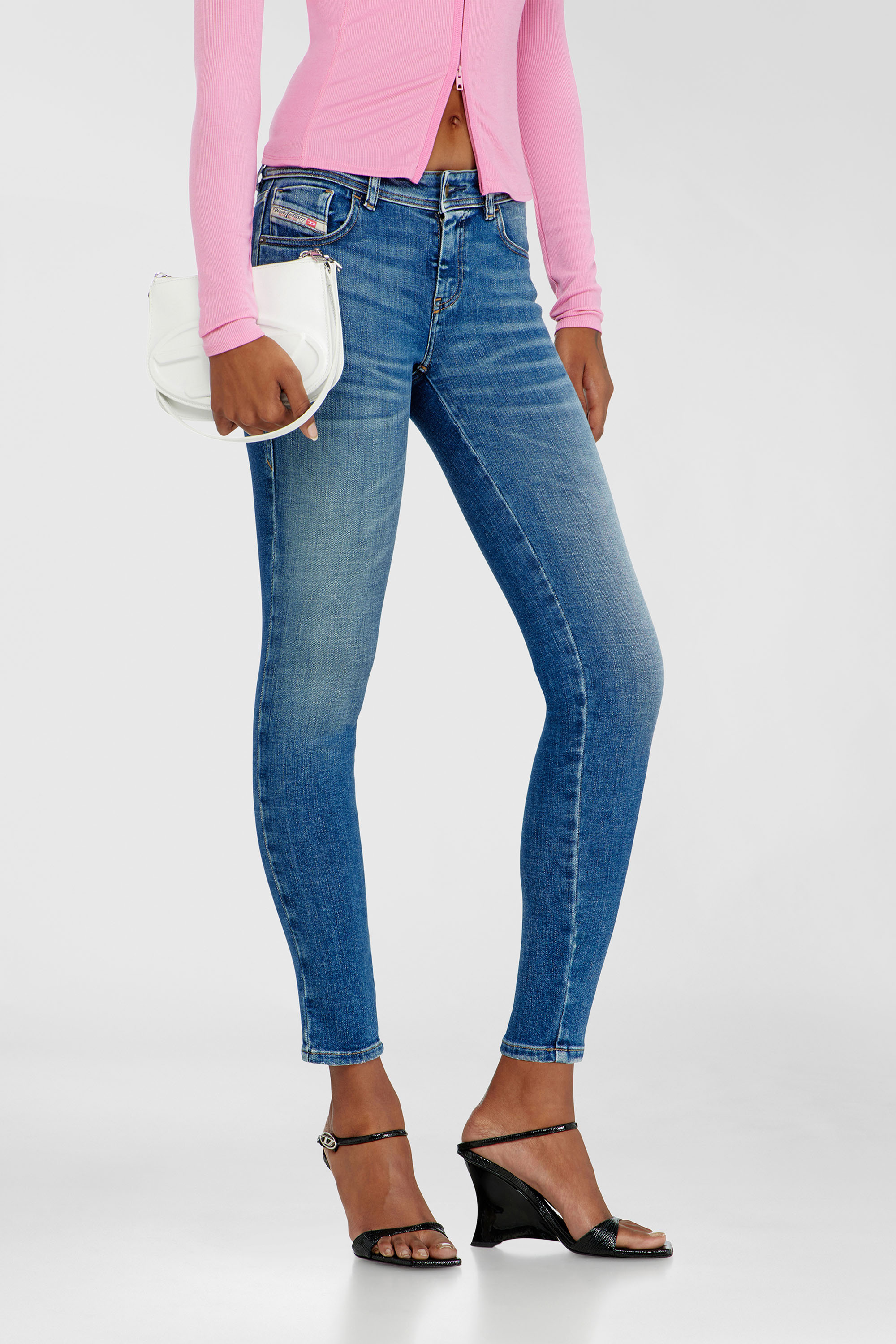 Diesel - Skinny Jeans 2017 Slandy 09P71 Mujer, Azul medio - 7