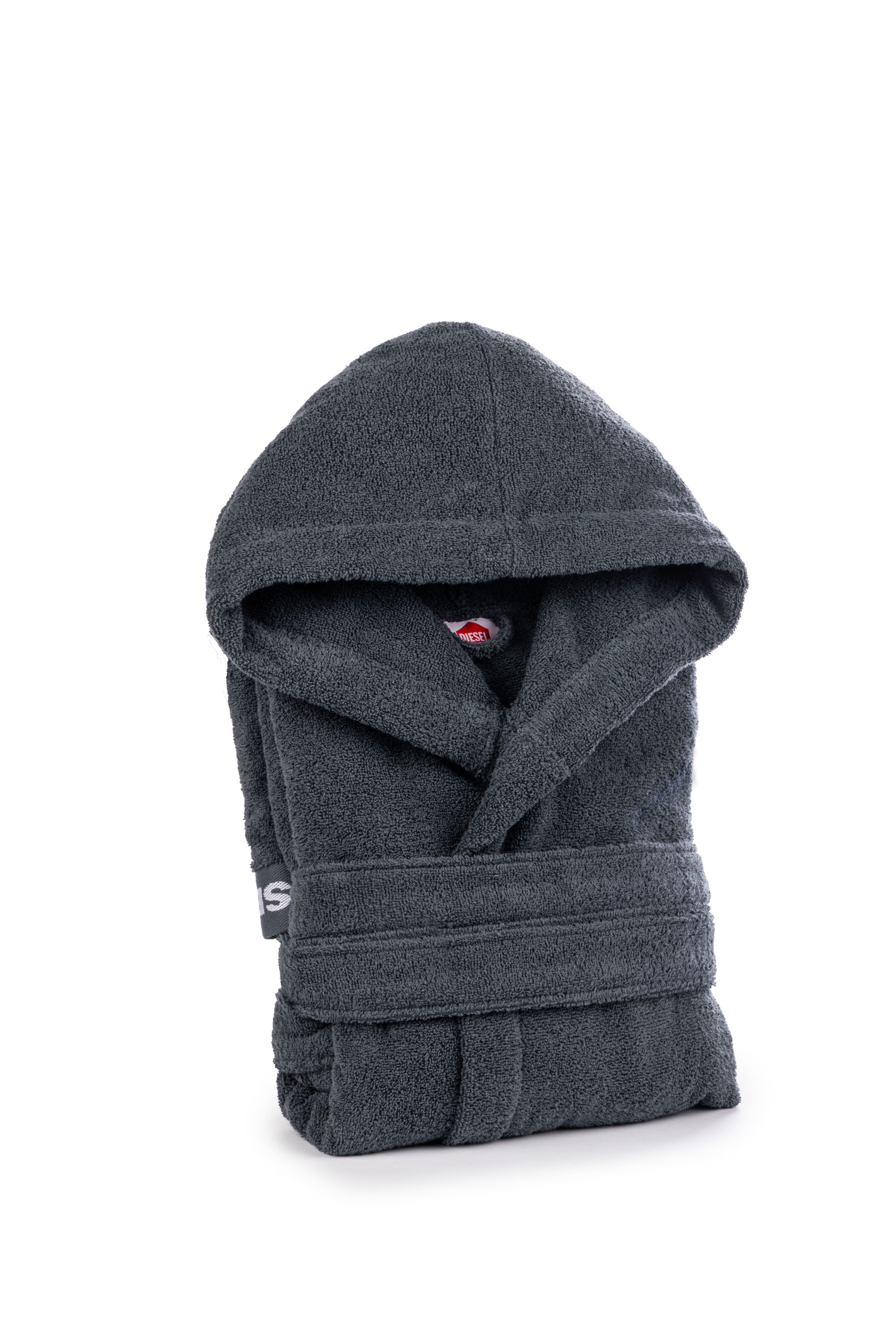 Diesel - 1015121 LOGO-COTTON BATHROBE SIZE XL/XXL, Albornoz de Felpa de Algod&oacute;n, talla XL/XXL Unisex in Gris - 1