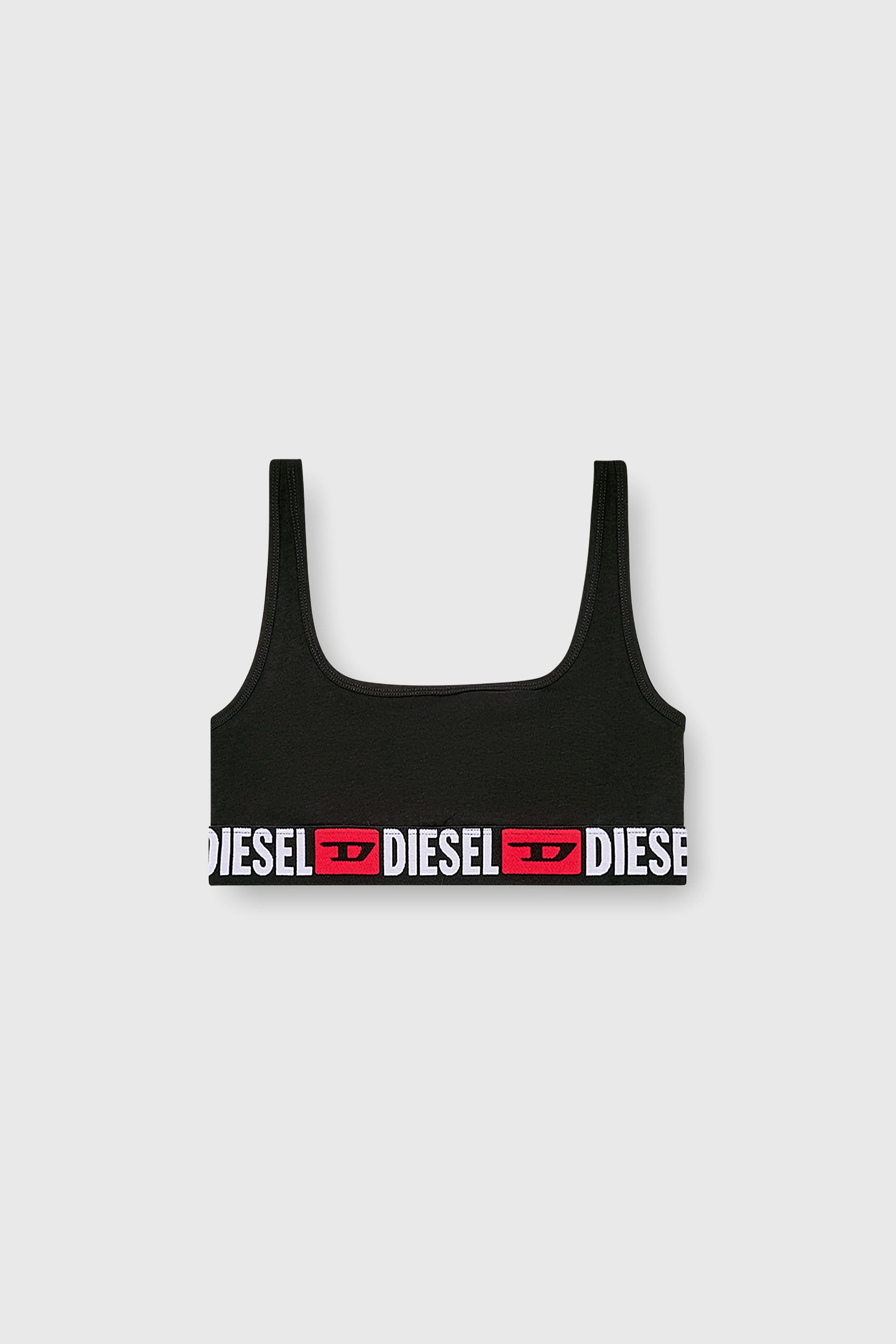 Diesel - UFSB-ORIBA, Bralette con banda con logotipo Mujer in Negro - 2