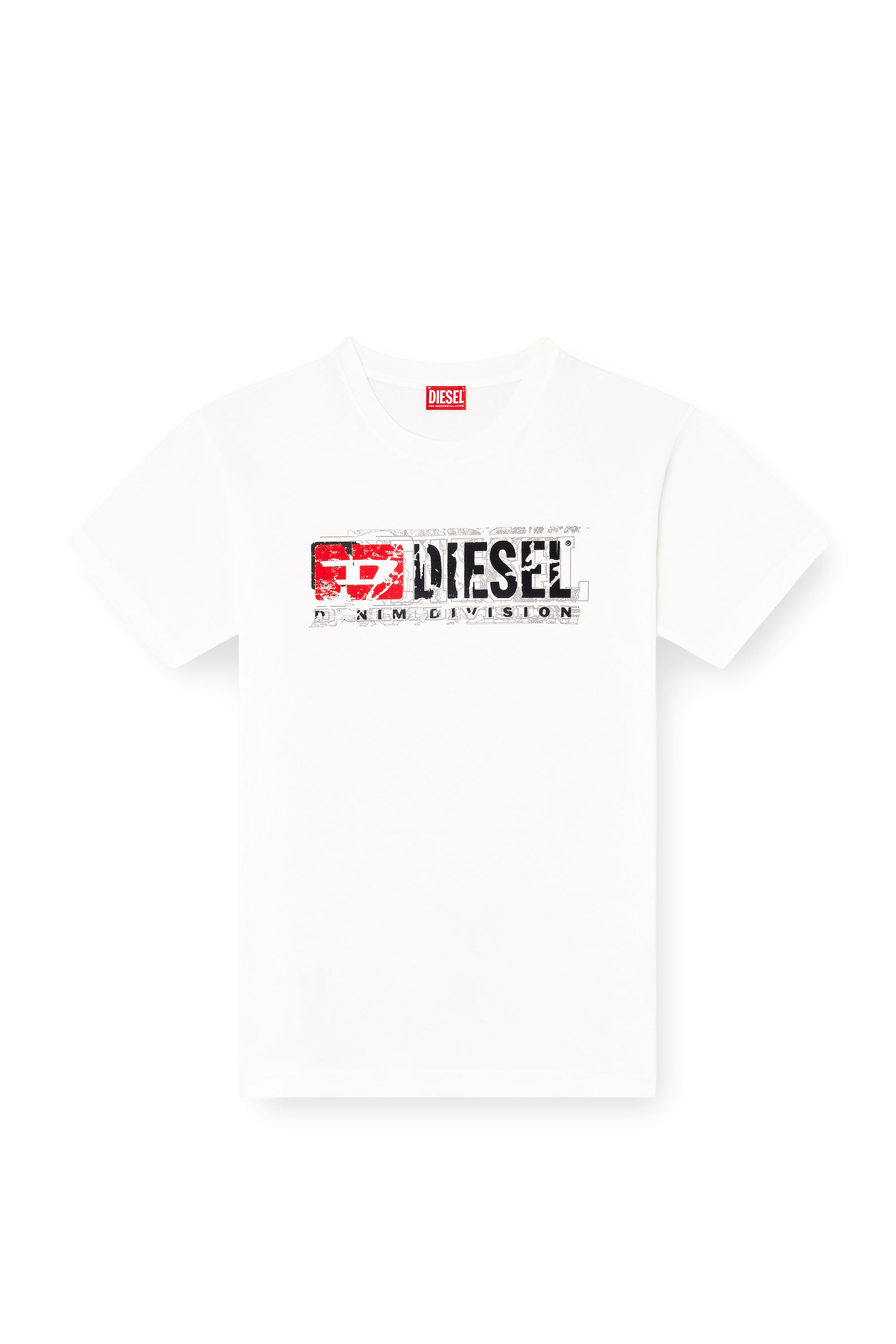 Diesel - T-NORM-T6, Camiseta con logotipo Diesel Denim Division en relieve Hombre in Blanco - 3