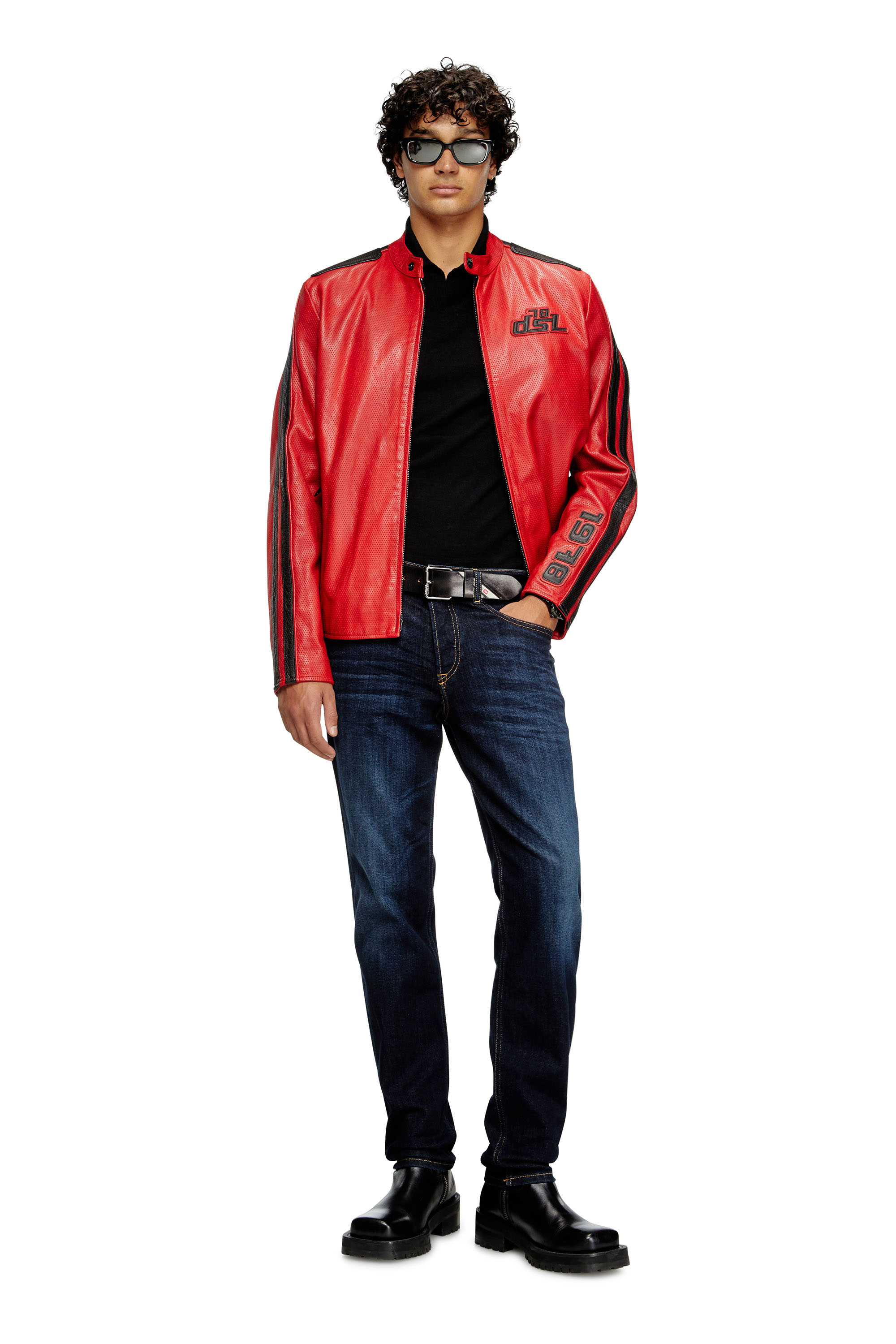 Diesel - K-GLARE, Jersey de lana con cuello polo Hombre in Negro - 1